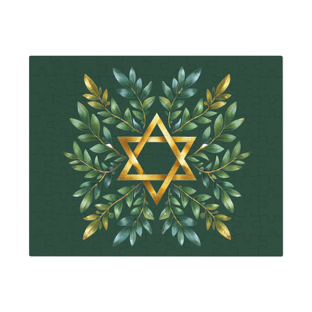 Wreath Star of David Jigsaw Puzzle with Tin - American Zionist