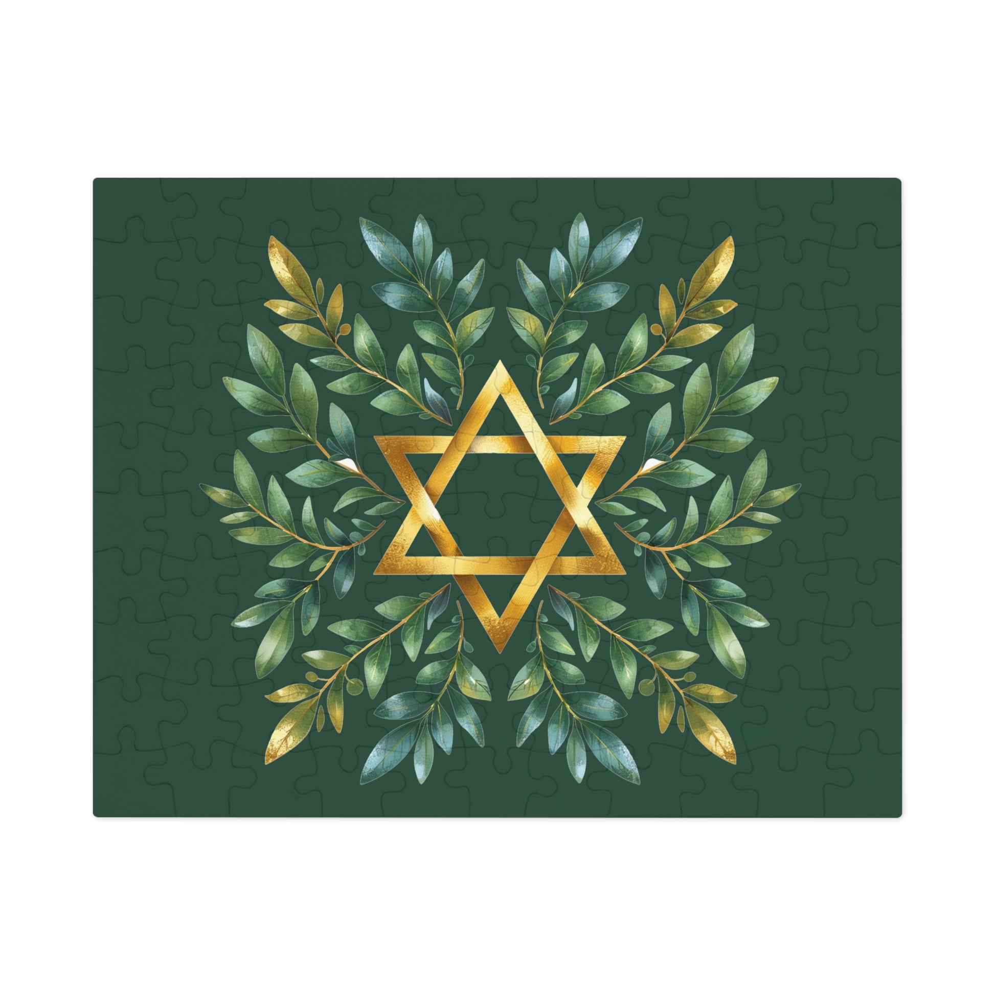Wreath Star of David Jigsaw Puzzle with Tin - American Zionist