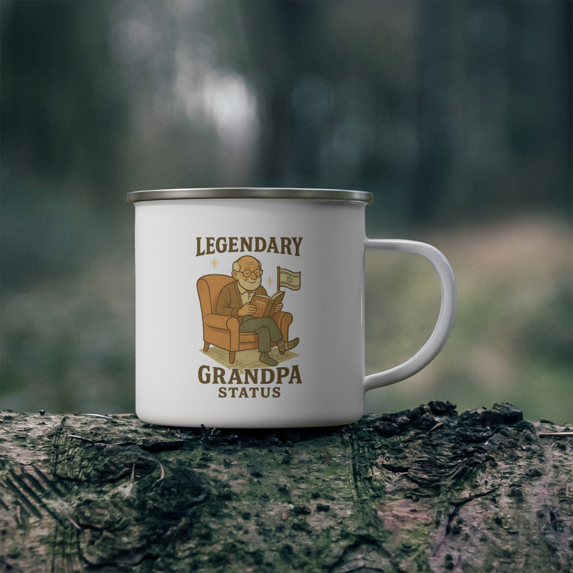 Legendary Grandpa Enamel Camping Mug - American Zionist