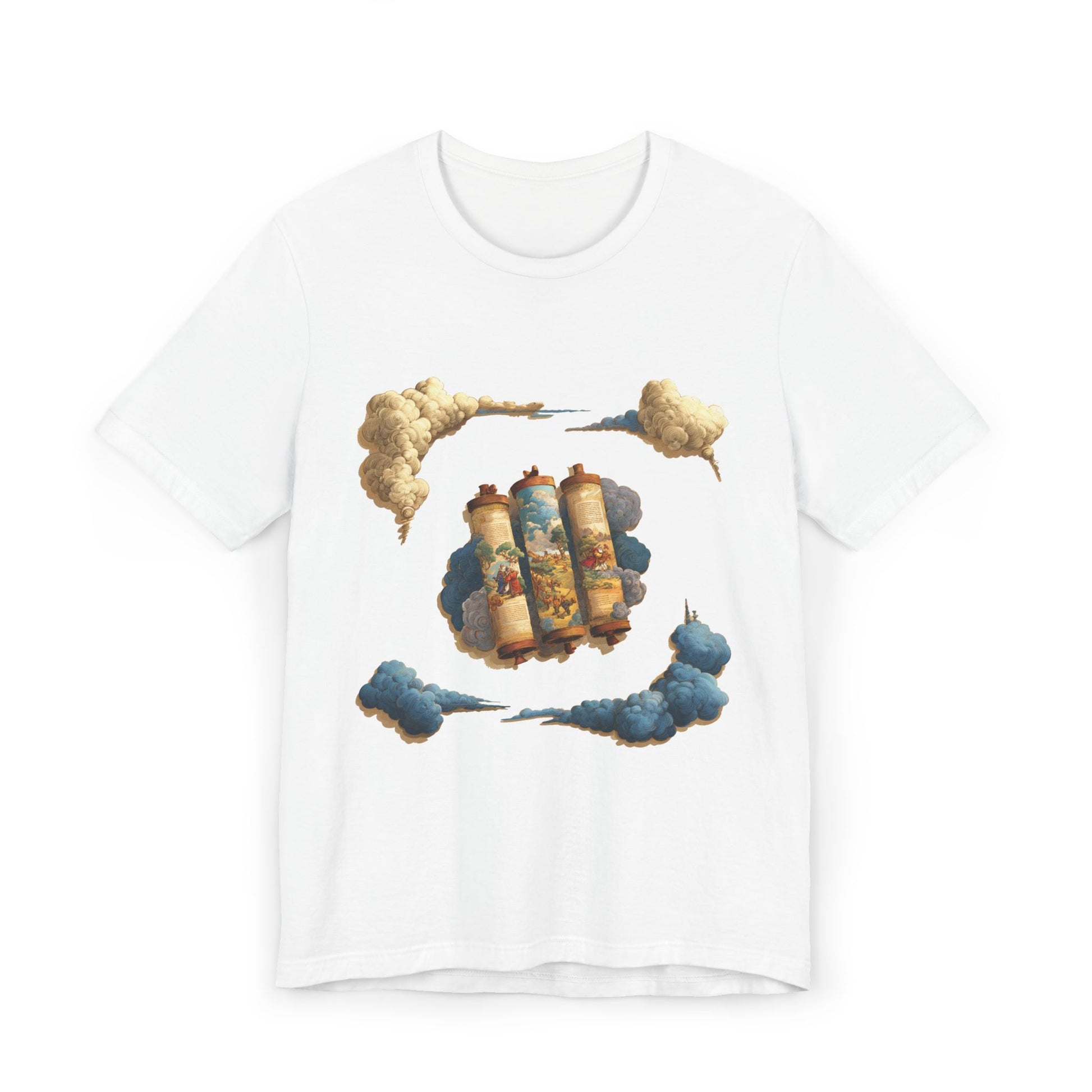 Cloudy Scroll of Moses Unisex Jersey T-Shirt - American Zionist