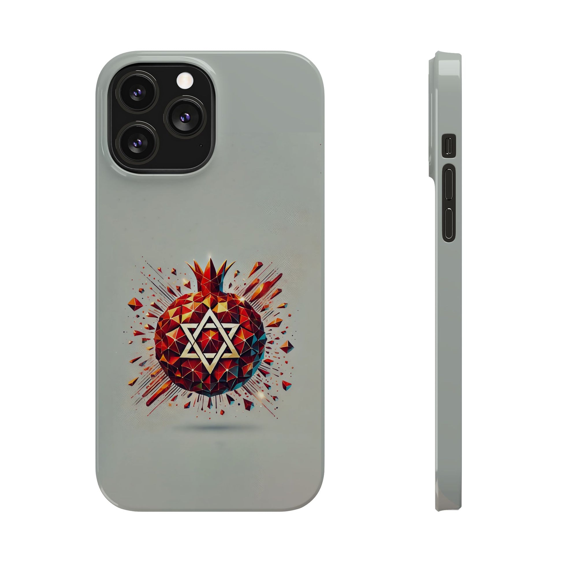 Pomegranate Star of David Slim Phone Cases - American Zionist