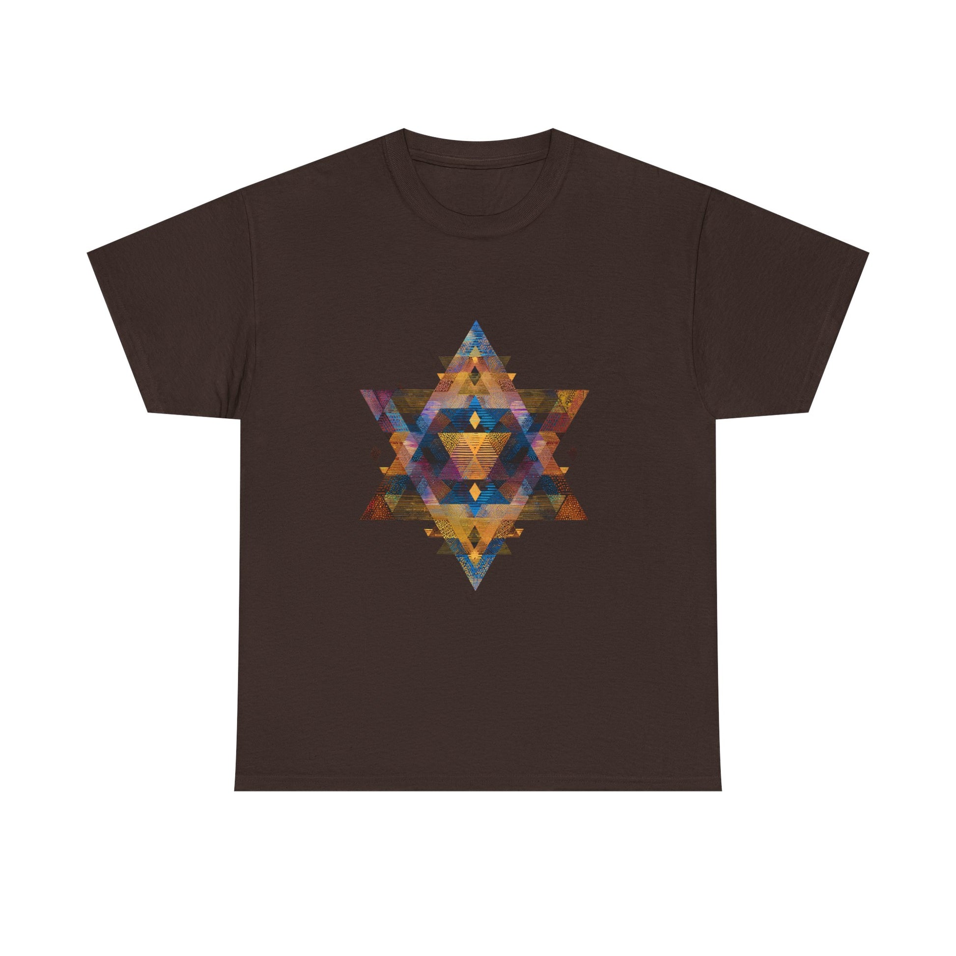 Star of David Geometric Unisex Heavy Cotton Tee - American Zionist