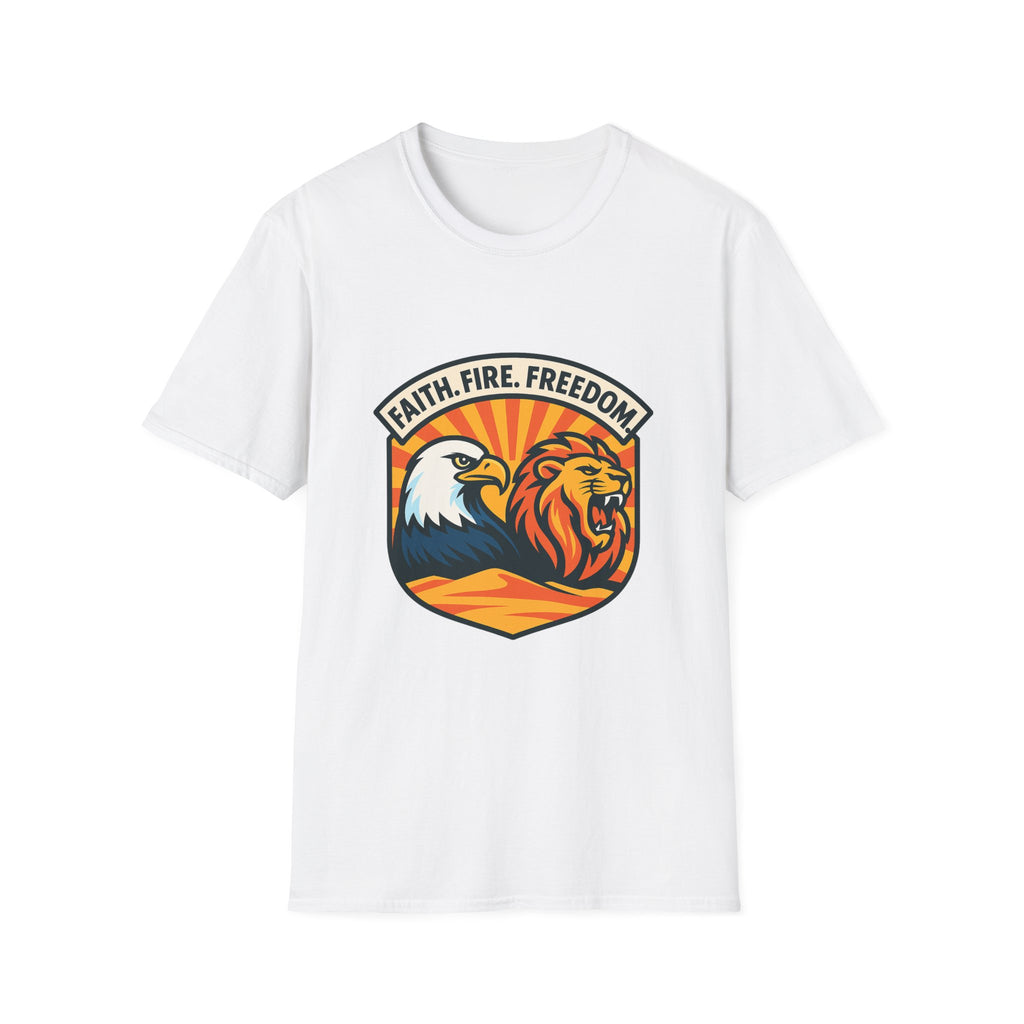 Lions Eagles Rise Unisex Softstyle T-Shirt - American Zionist