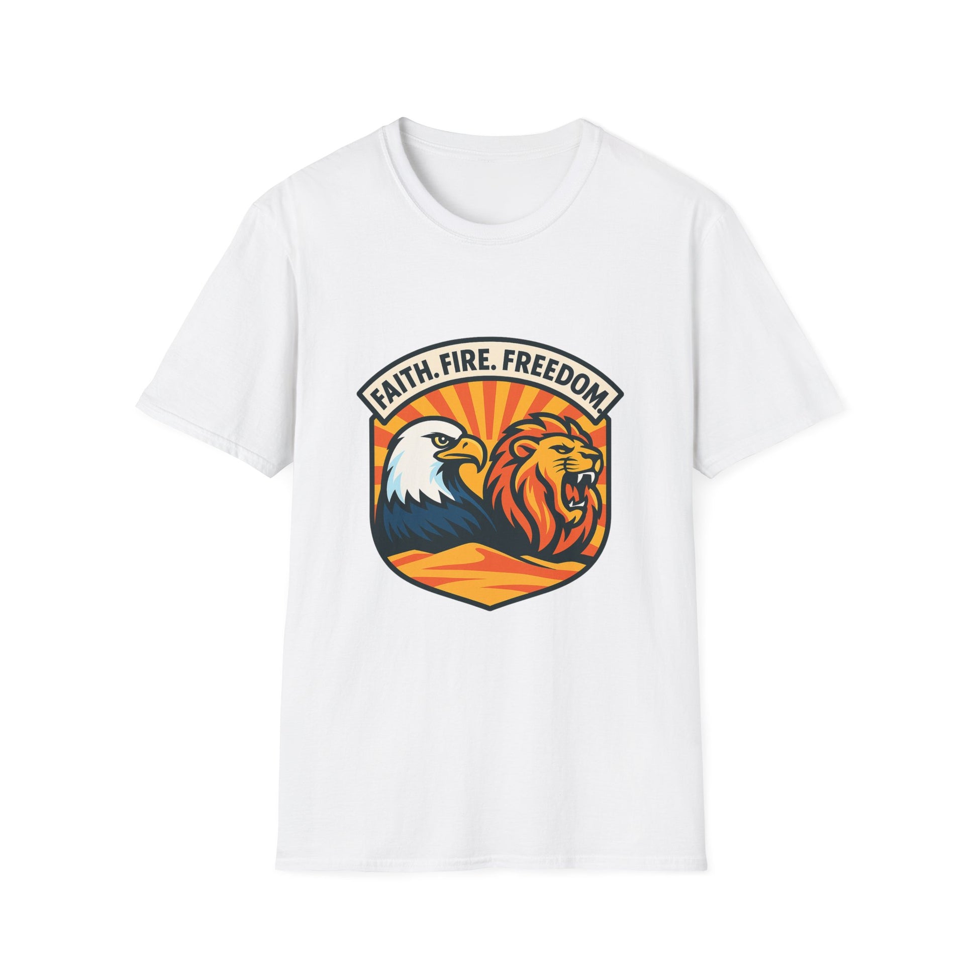 Lions Eagles Rise Unisex Softstyle T-Shirt - American Zionist