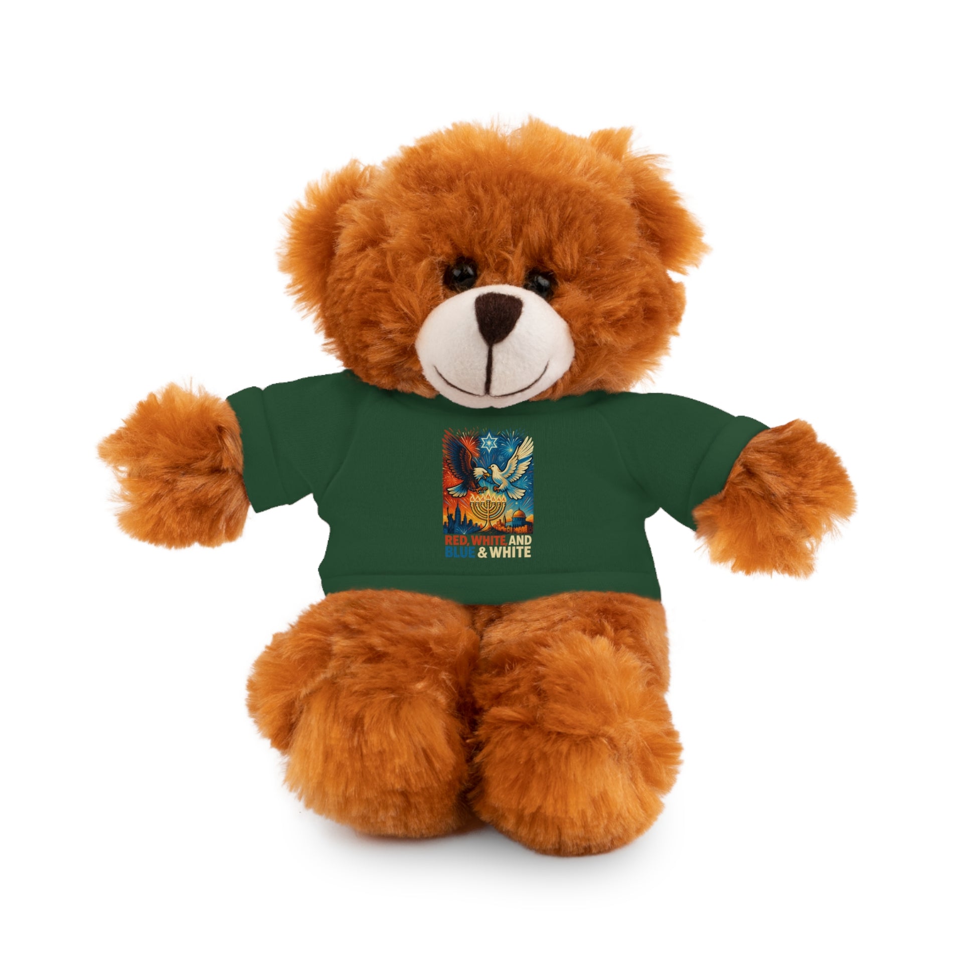 Red White and Blue Stuffed Animals with Tee - American Zionist
