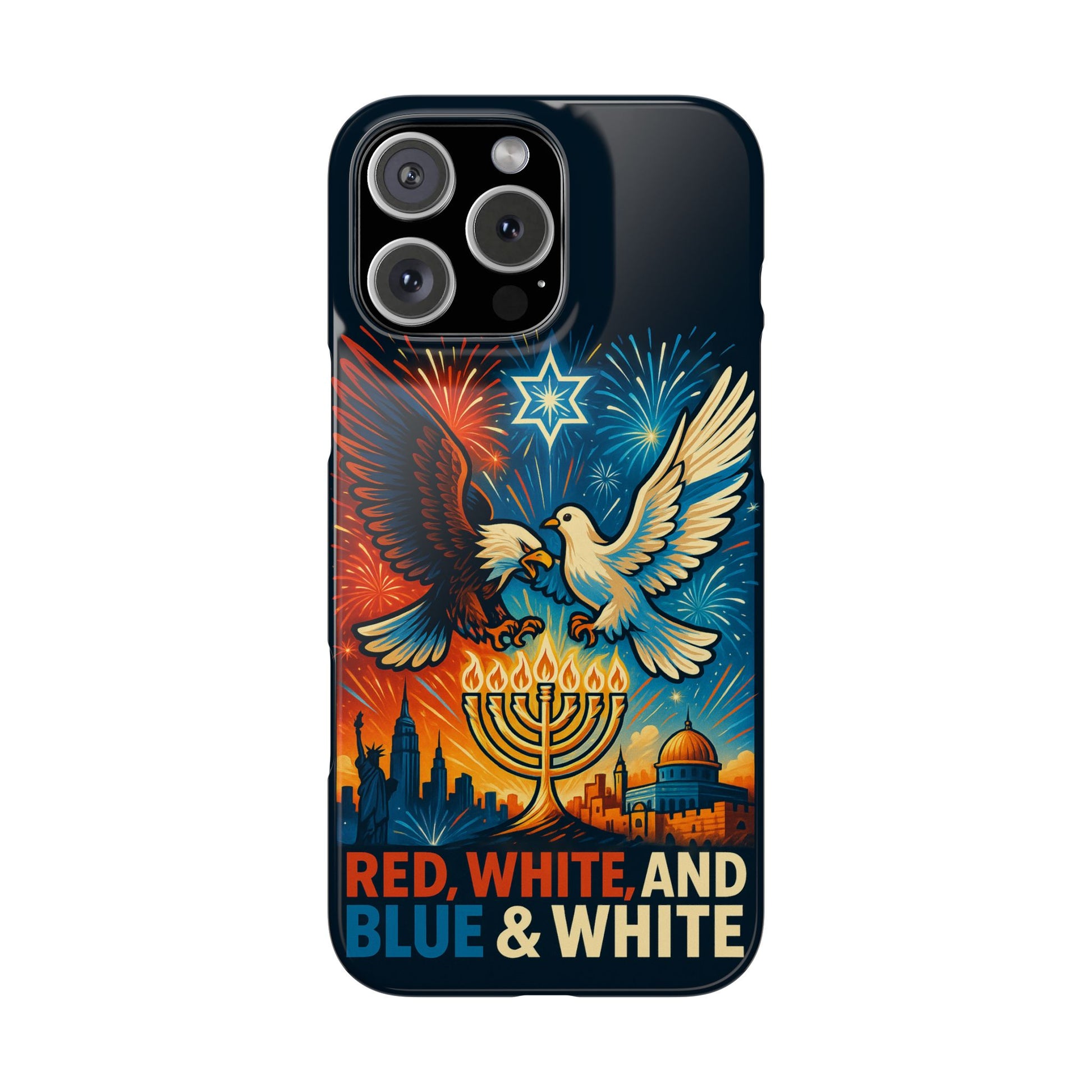 Red White and Blue Slim Phone Cases - American Zionist