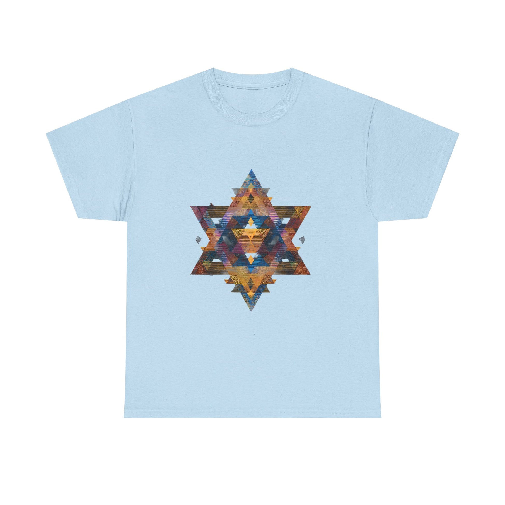 Star of David Geometric Unisex Heavy Cotton Tee - American Zionist
