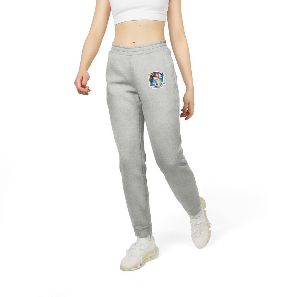 Faith Freedom Family adidas Unisex Fleece Joggers - American Zionist