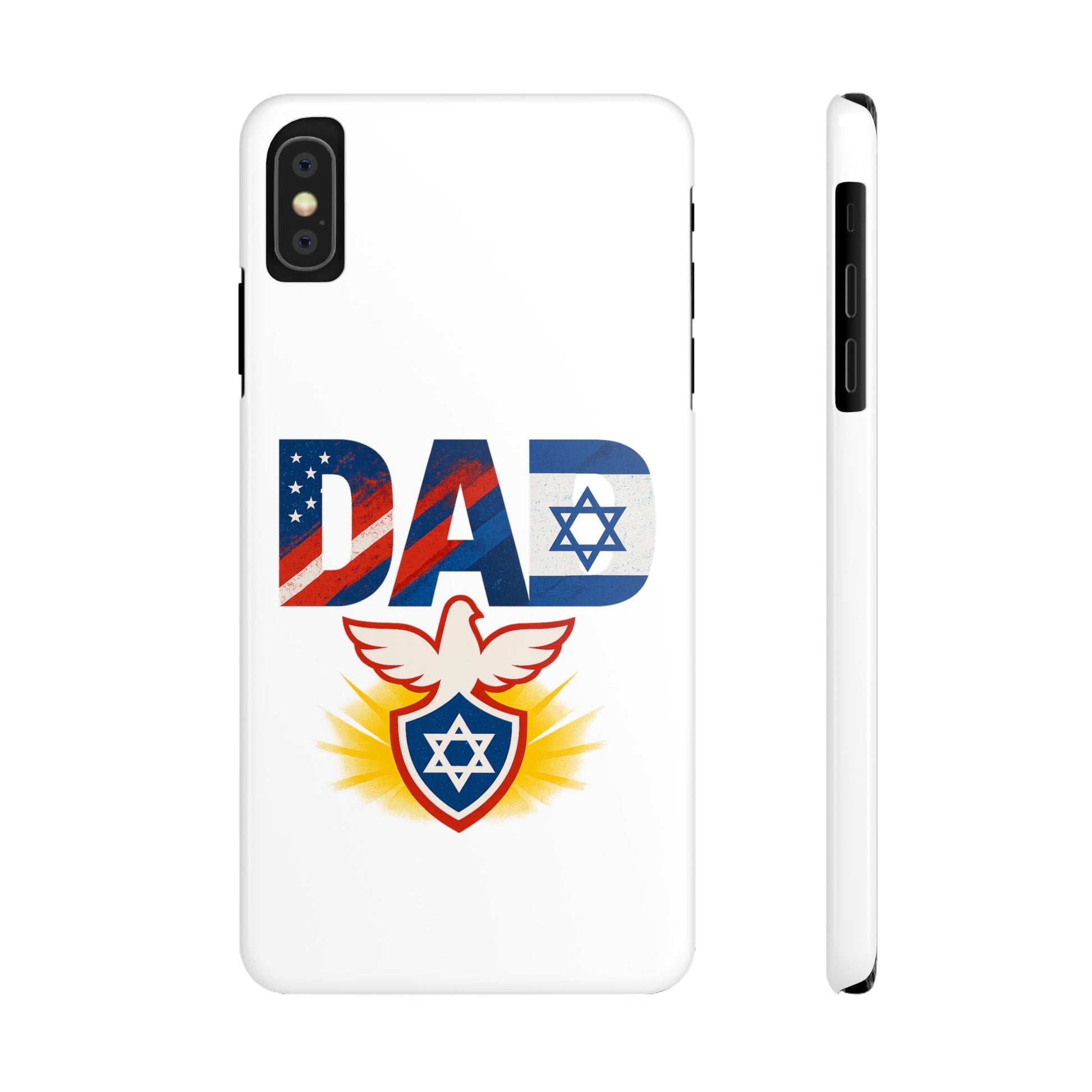 Patriotic Dad Slim Phone Cases - American Zionist