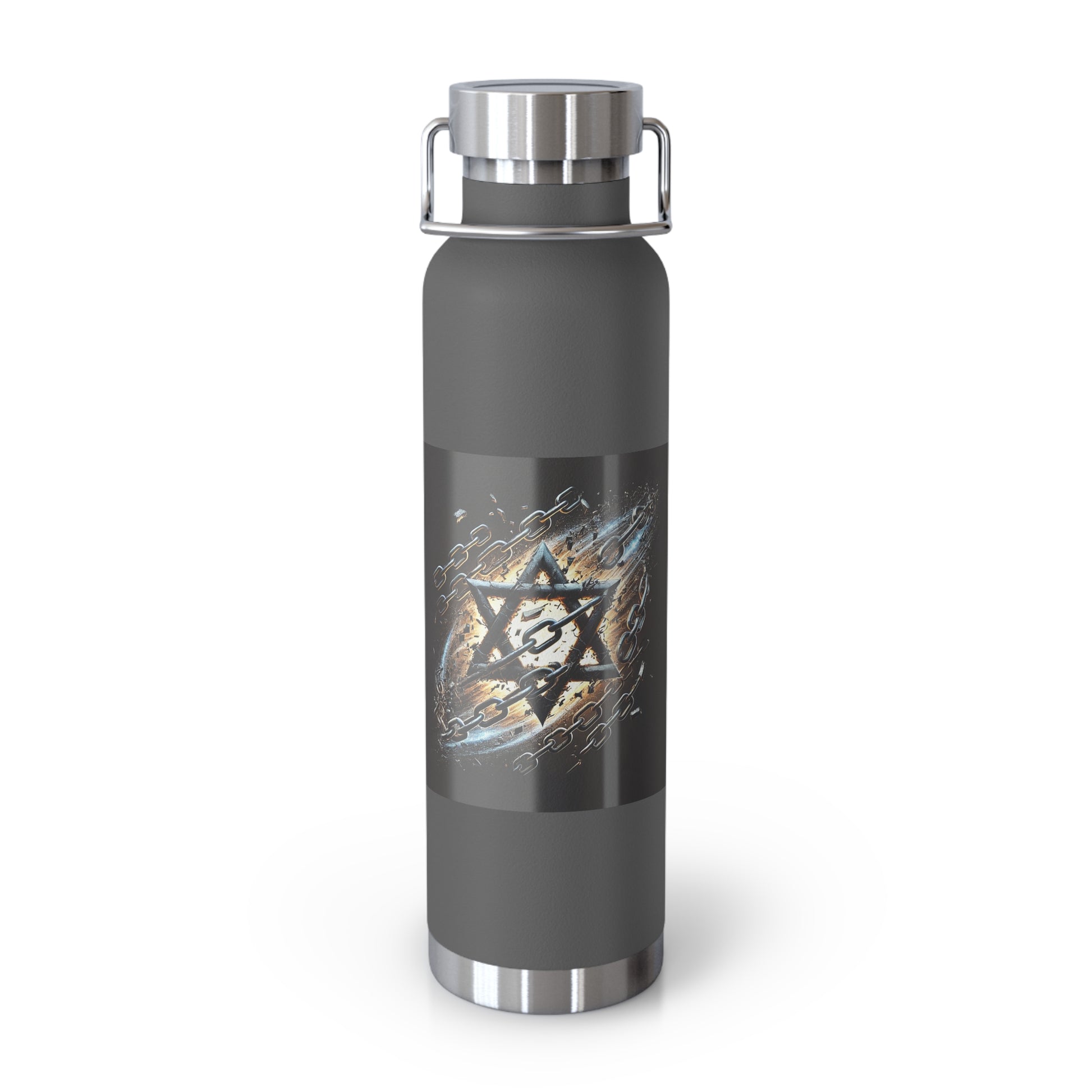 Galaxy Star of David Copper Vacuum Insulated Bottle, 22oz - American Zionist