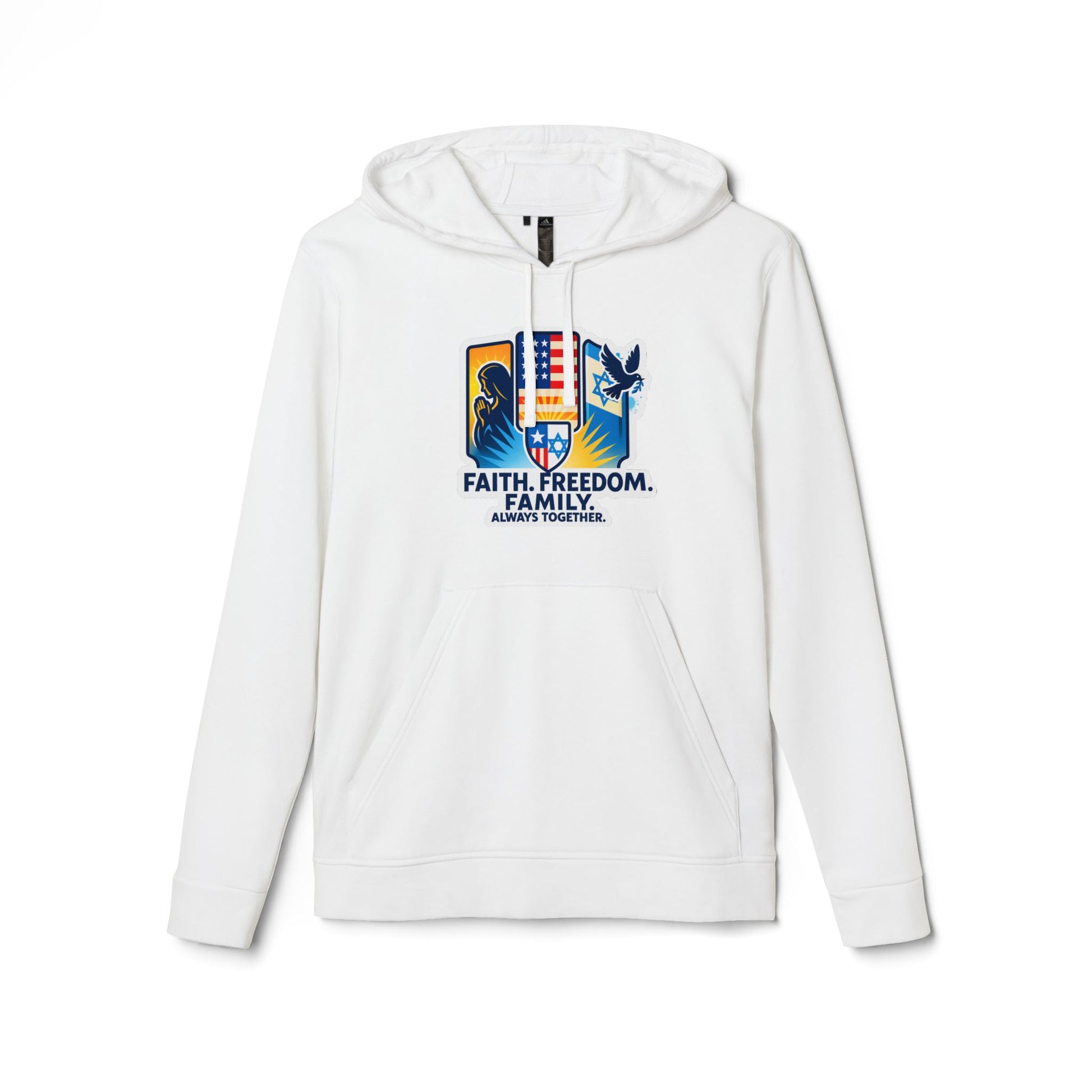 Faith Freedom Family adidas Unisex Fleece Hoodie - American Zionist