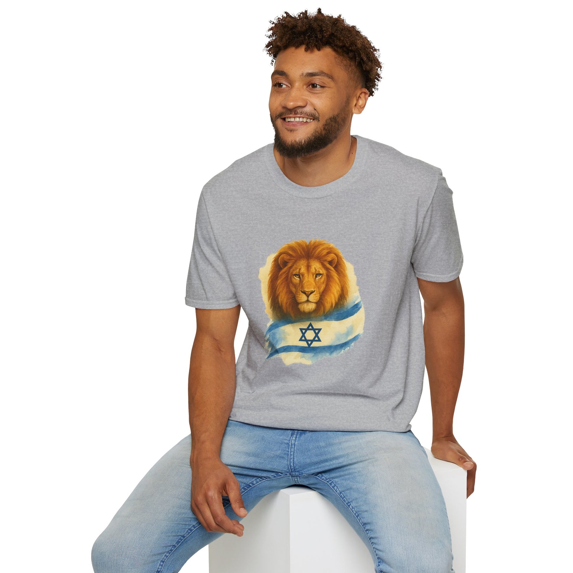 Lion Of Israel Unisex Softstyle T-Shirt - American Zionist