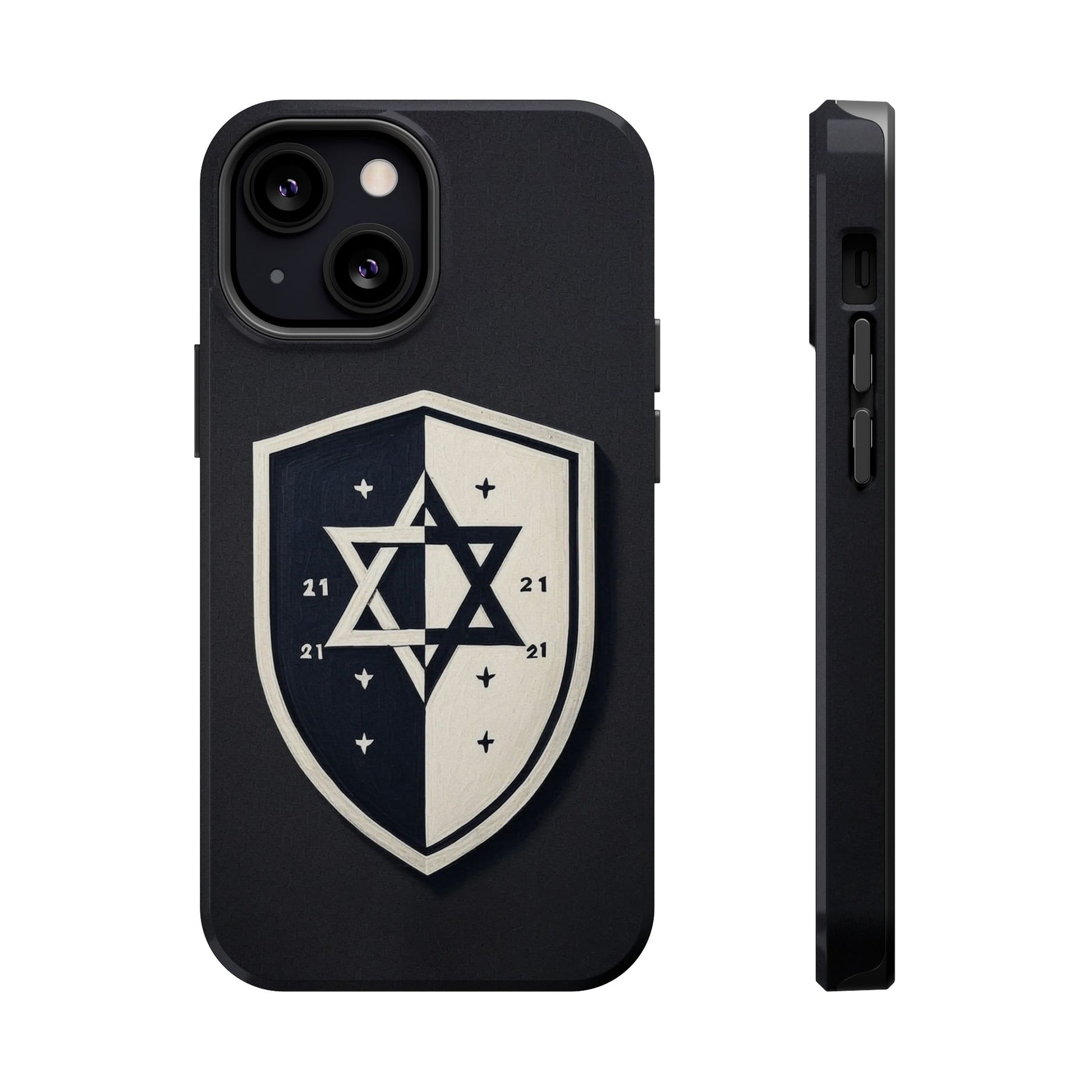 Black and White Shield Magnetic Tough Cases - American Zionist
