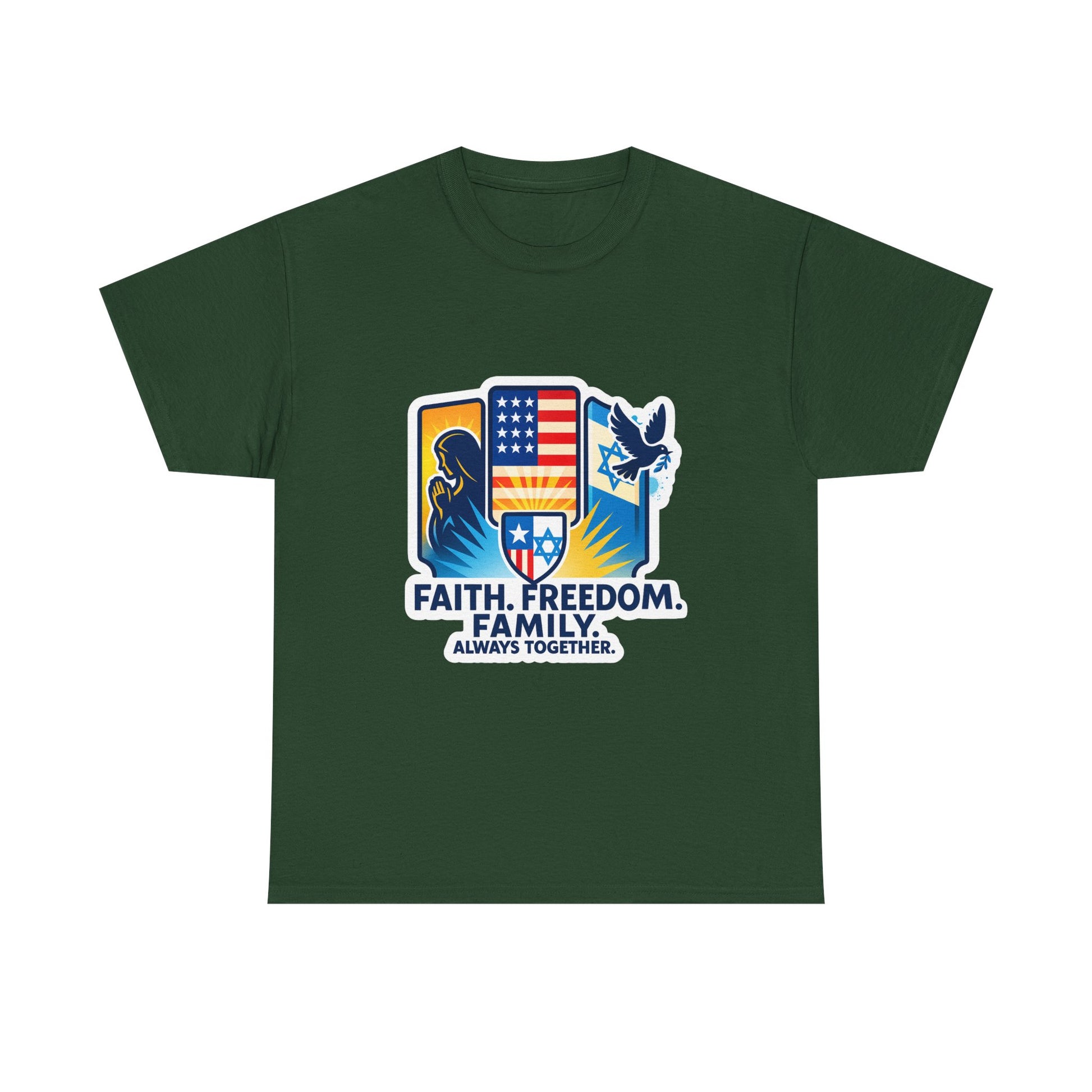 Shield Of Togetherness Unisex Heavy Cotton Tee - American Zionist
