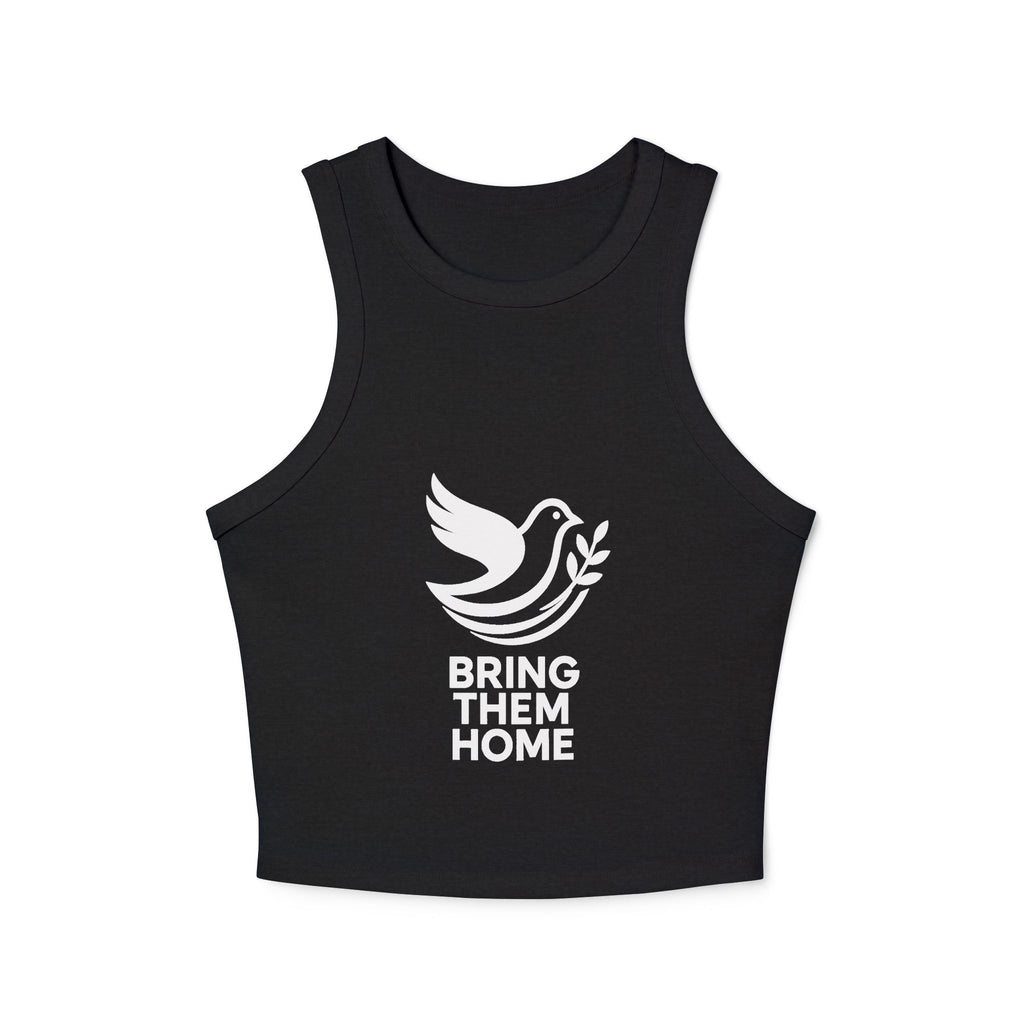 Dove Bring Them Home Women's Micro Rib Racer Tank Top - American Zionist