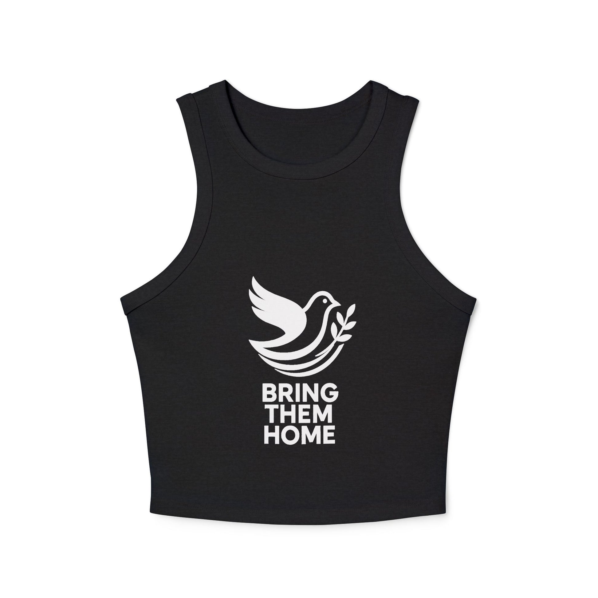 Dove Bring Them Home Women's Micro Rib Racer Tank Top - American Zionist