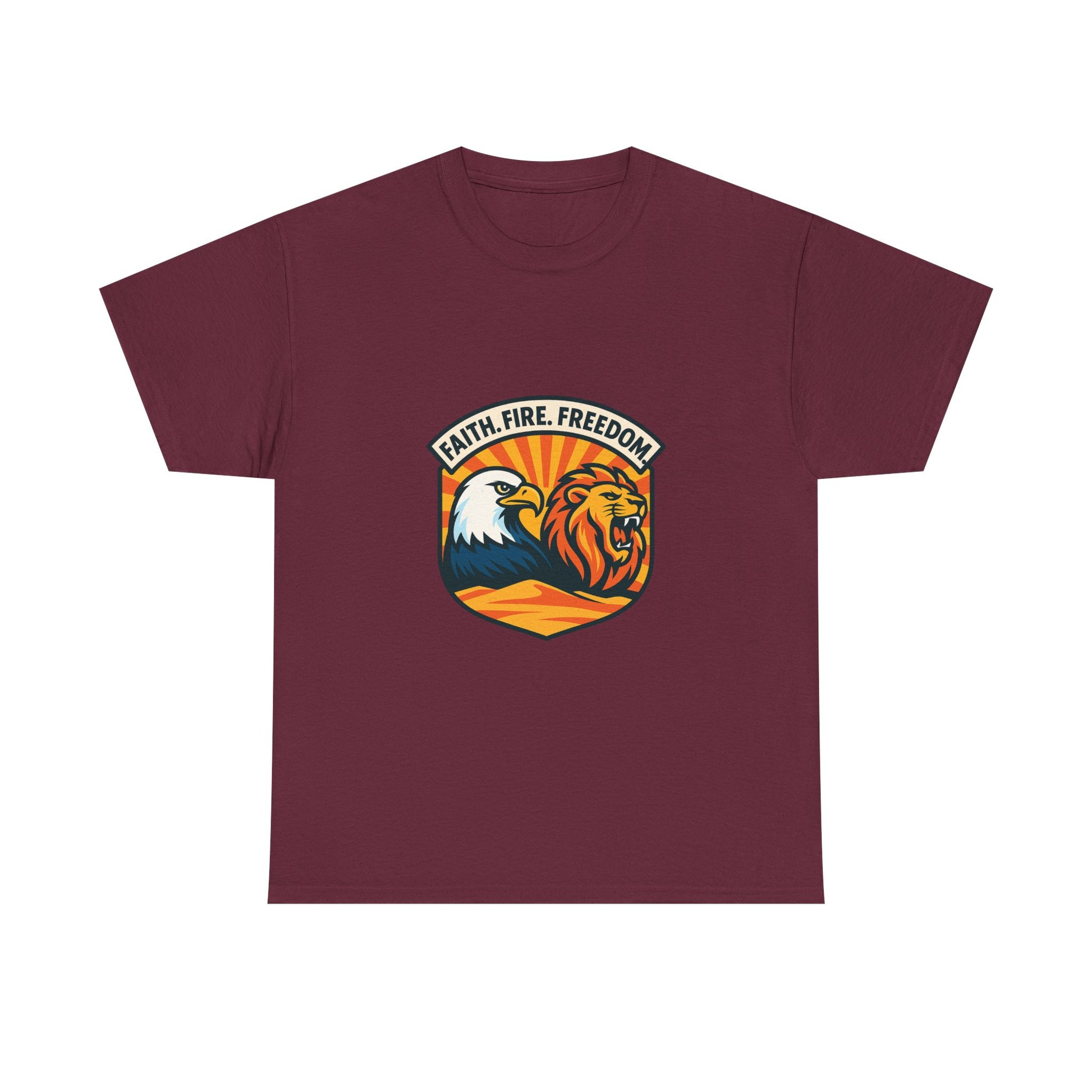 Lions Eagles Rise Unisex Heavy Cotton Tee - American Zionist