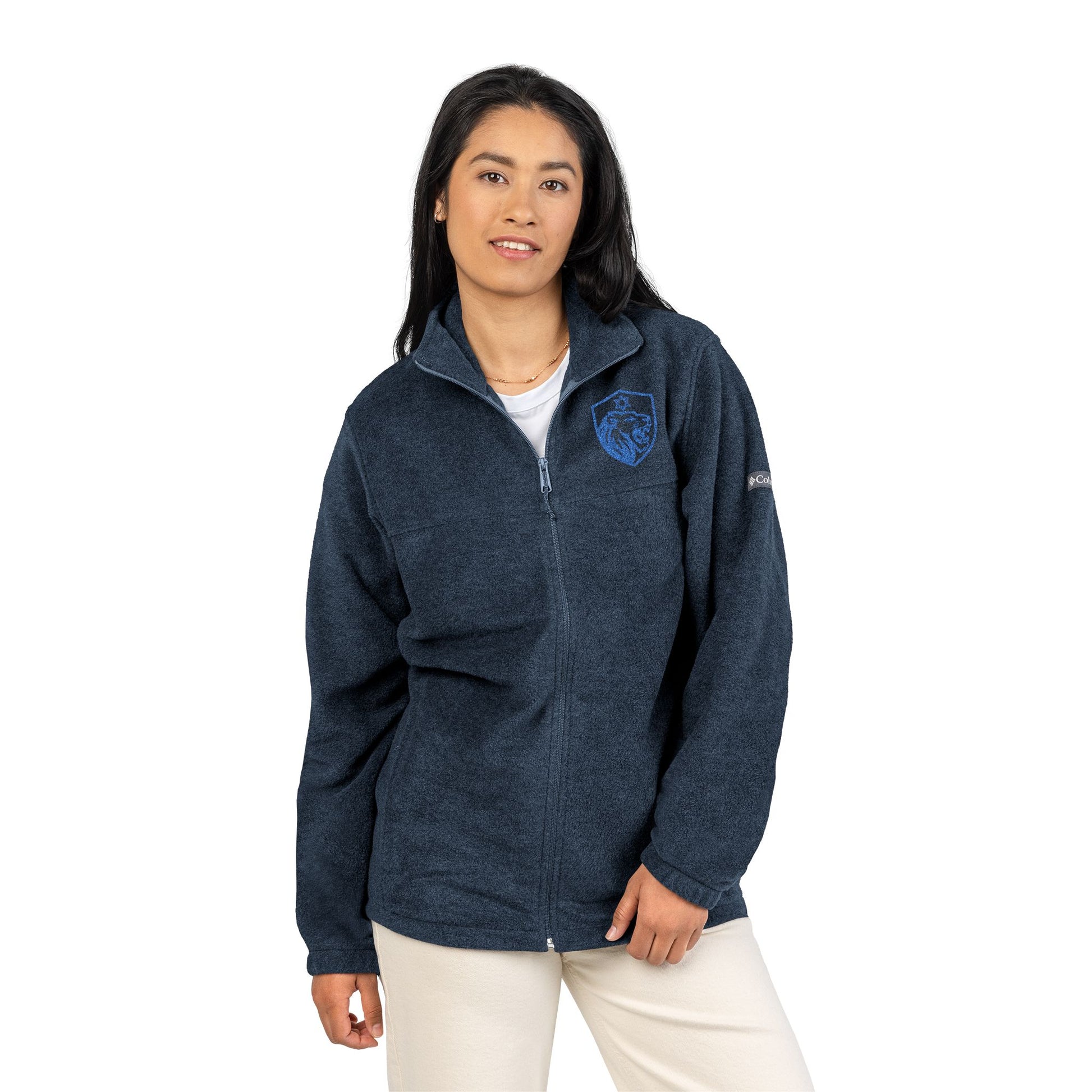 Lion Shield Of Israel Unisex Columbia Fleece Jacket - American Zionist