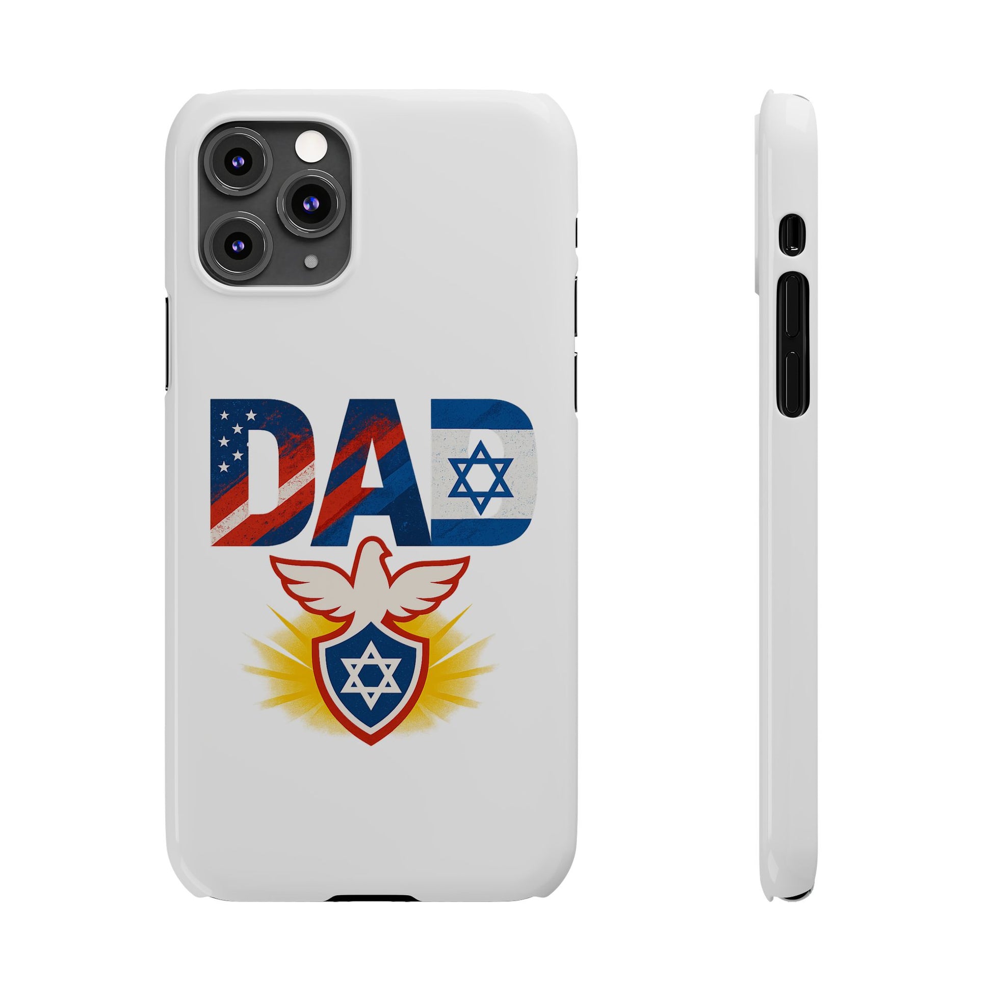 Patriotic Dad Slim Phone Cases - American Zionist