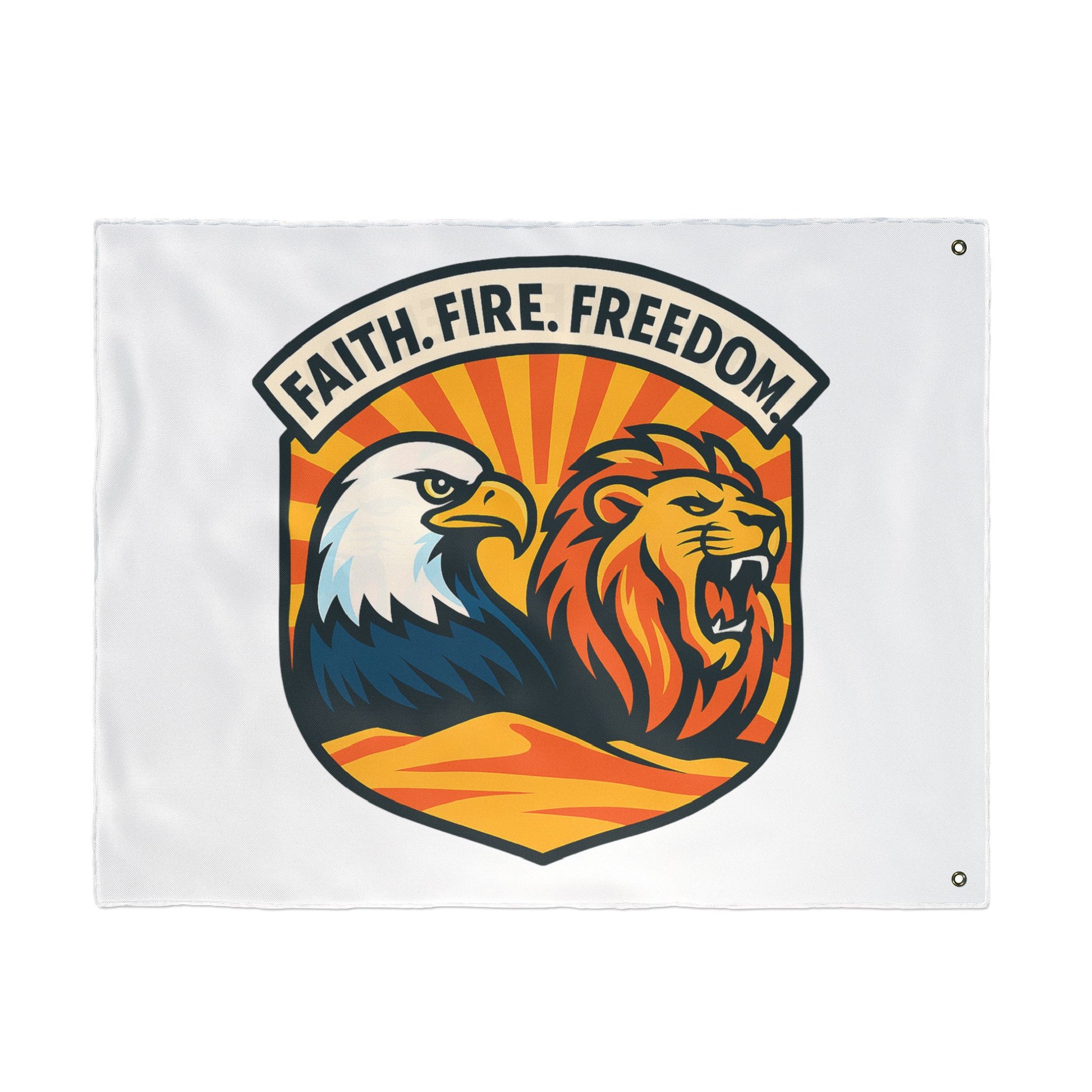 Lions Eagles Rise Double Sided Flag - American Zionist