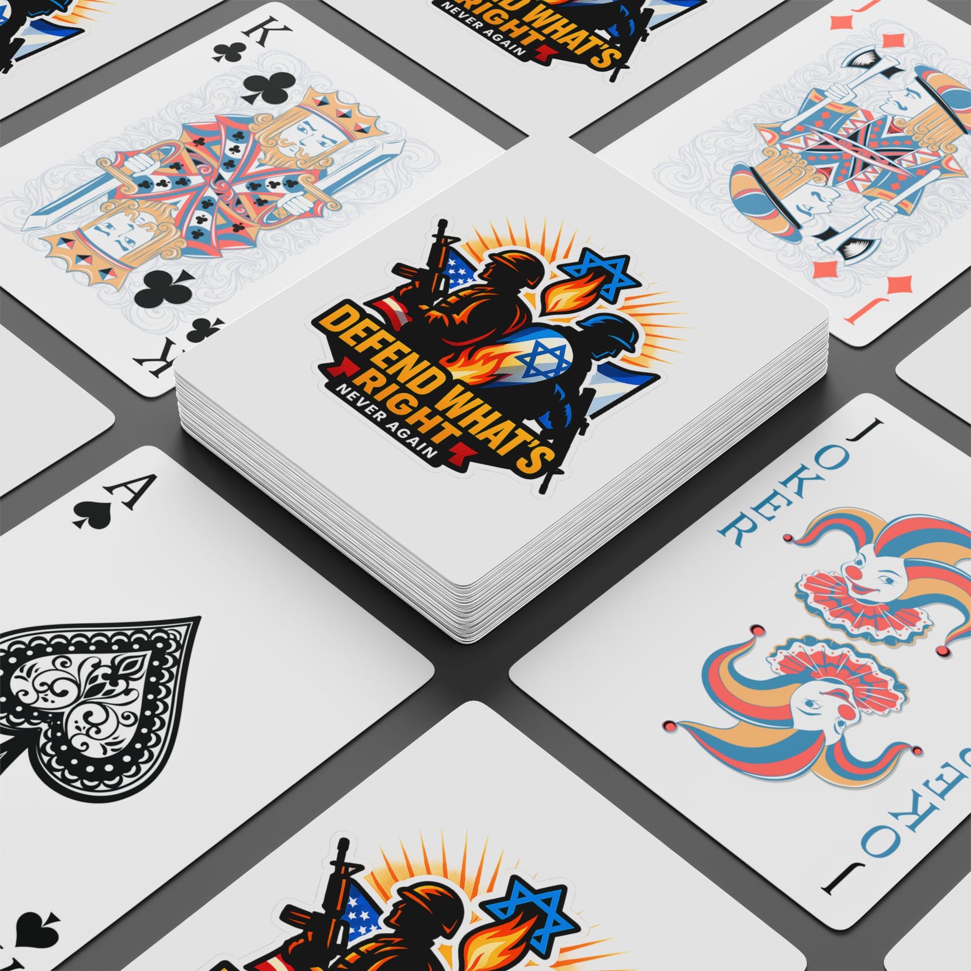 Defend What's Right Poker Playing Cards - American Zionist