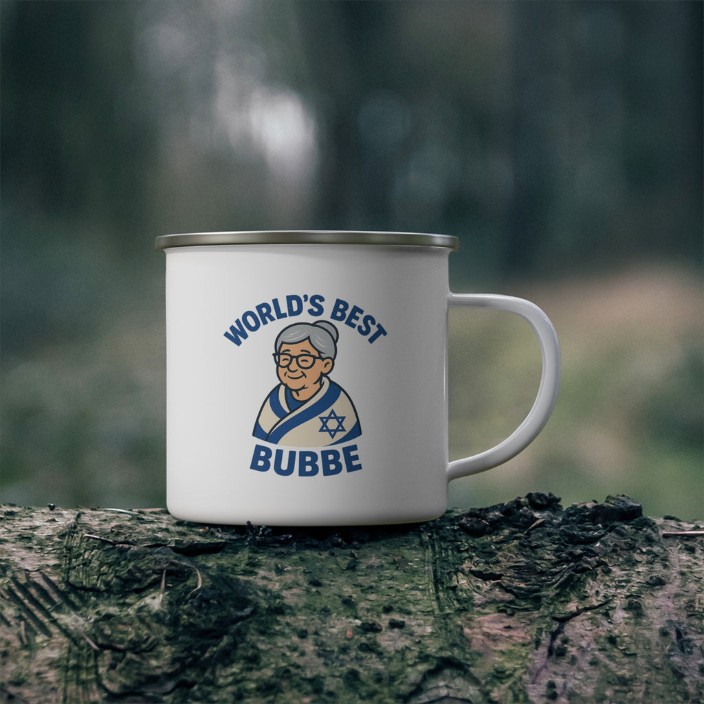 Best Bubbe Enamel Camping Mug - American Zionist