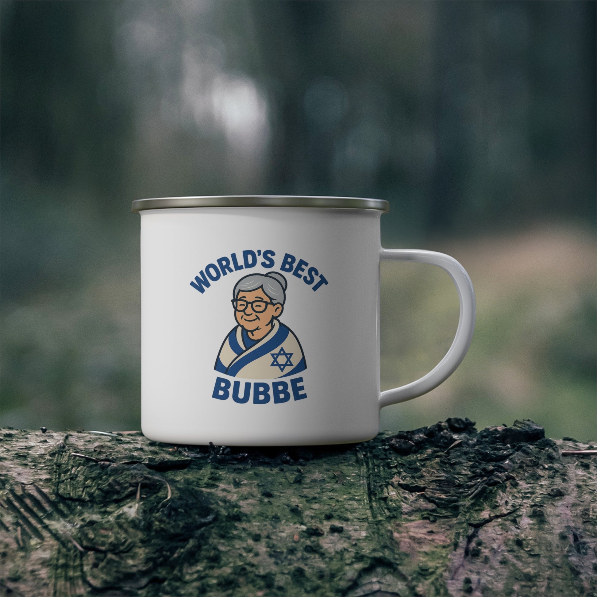 Best Bubbe Enamel Camping Mug - American Zionist