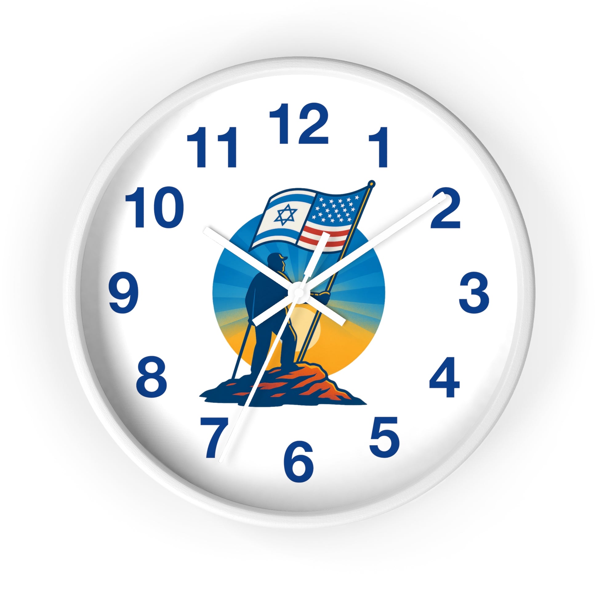Grandpa Stands Tall Wall Clock - American Zionist