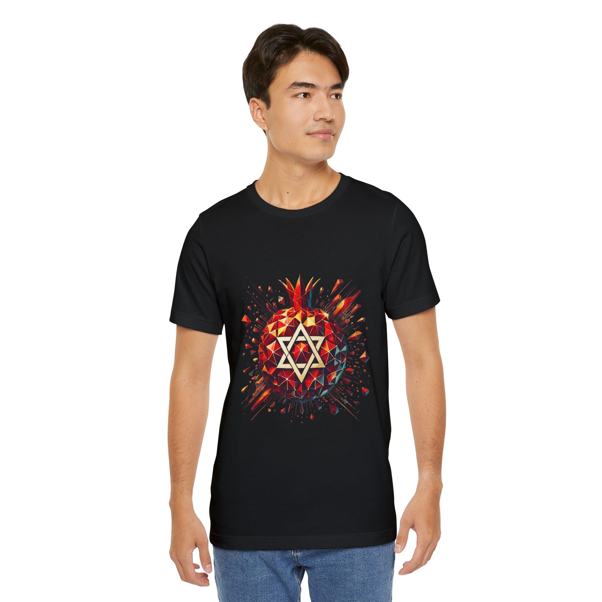Pomegranate Star of David Unisex Jersey T-Shirt - American Zionist