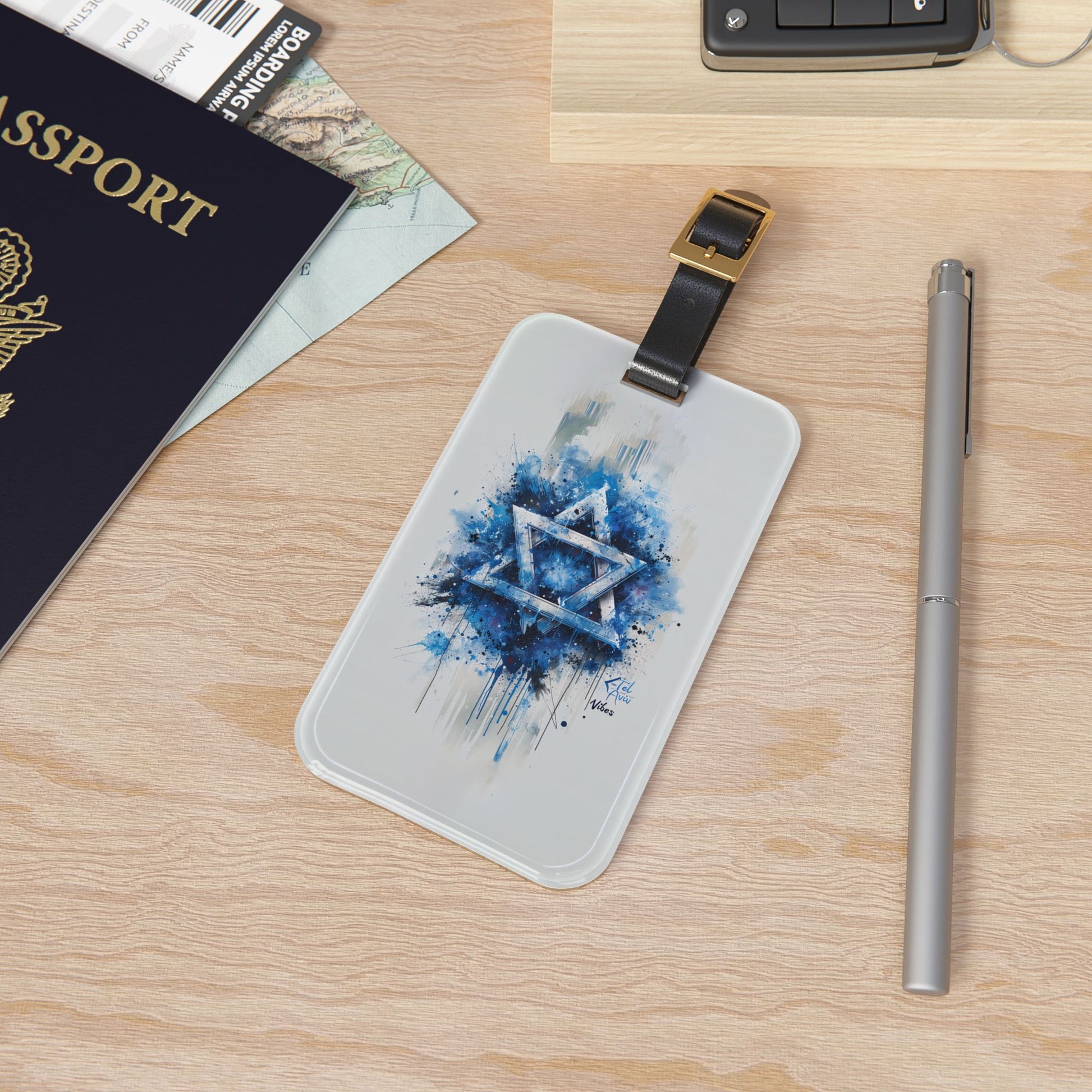 Graffiti Star of David Luggage Tag - American Zionist