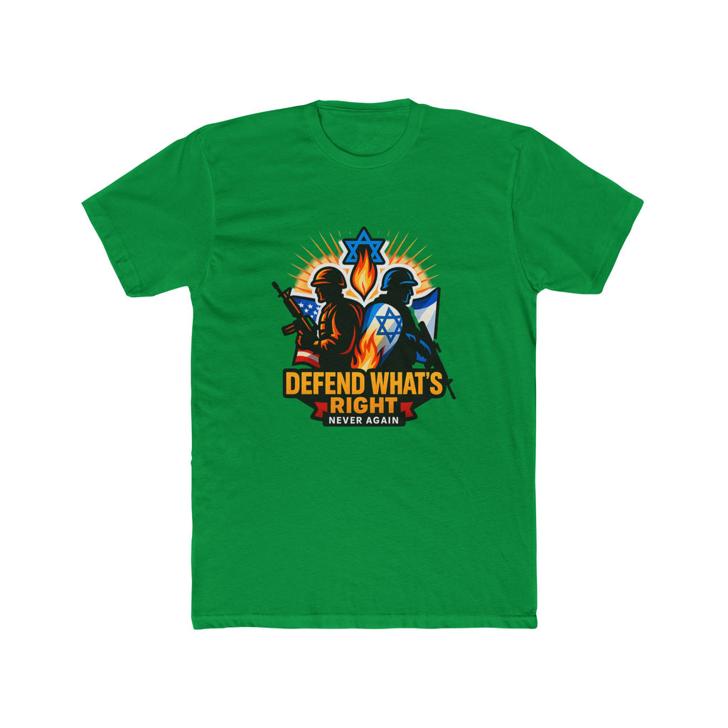 Defend Whats Right Unisex Cotton Crew Tee - American Zionist