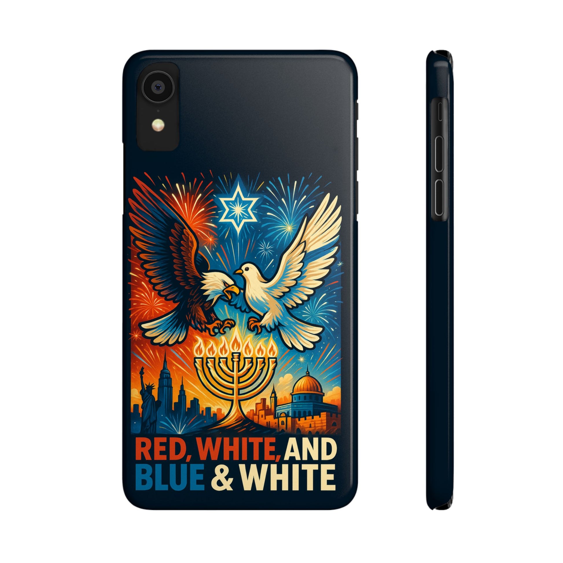 Red White and Blue Slim Phone Cases - American Zionist