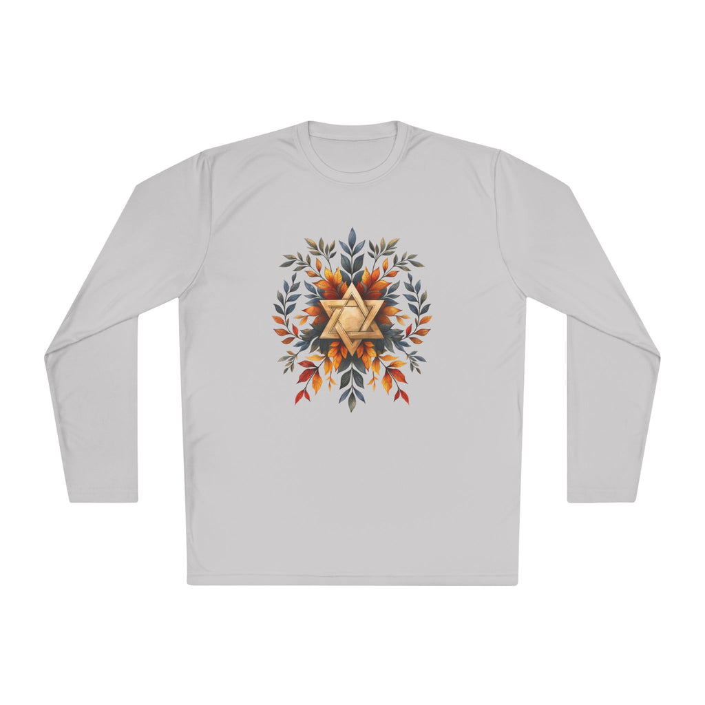 Star of David Wreath Unisex Lightweight Long Sleeve Tee - American Zionist