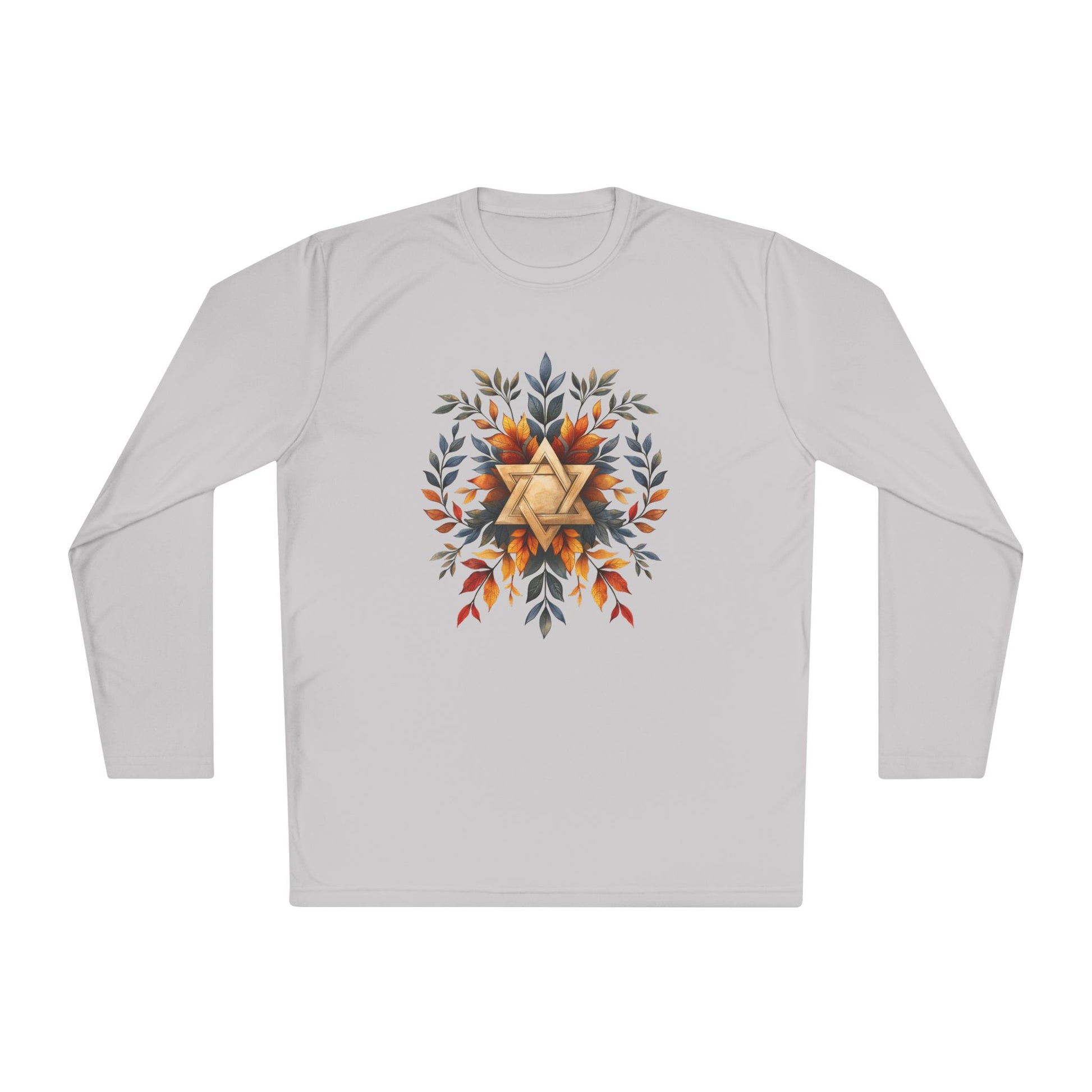 Star of David Wreath Unisex Lightweight Long Sleeve Tee - American Zionist