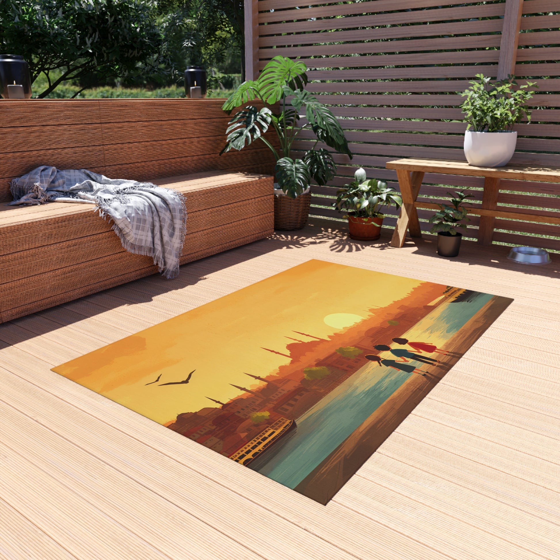 Kids by the Bay Outdoor Rug - American Zionist