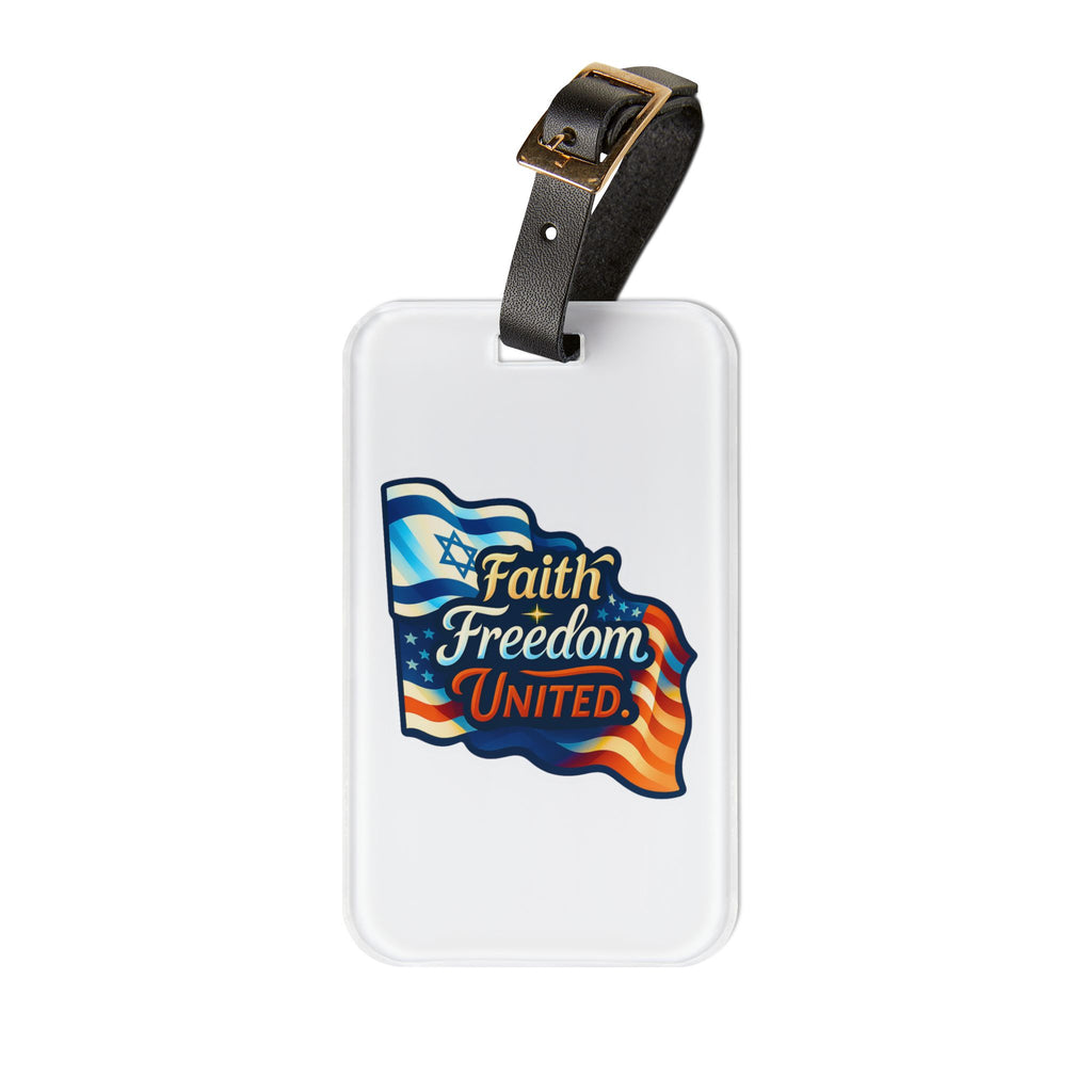 Faith Freedom United Luggage Tag - American Zionist