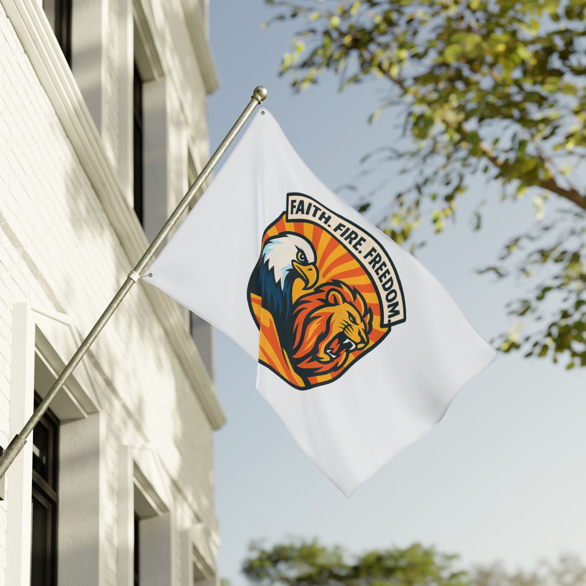 Lions Eagles Rise Double Sided Flag - American Zionist