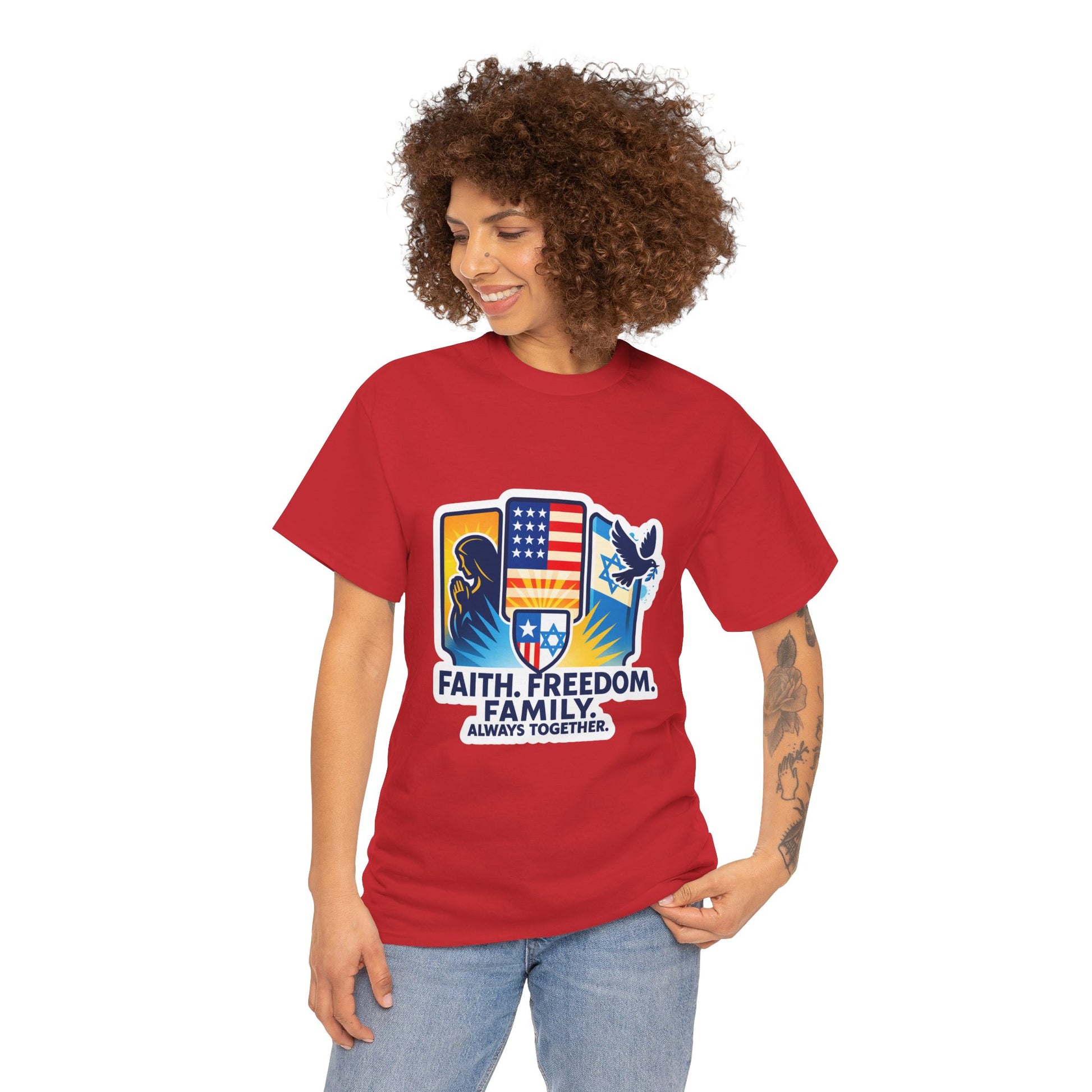 Shield Of Togetherness Unisex Heavy Cotton Tee - American Zionist