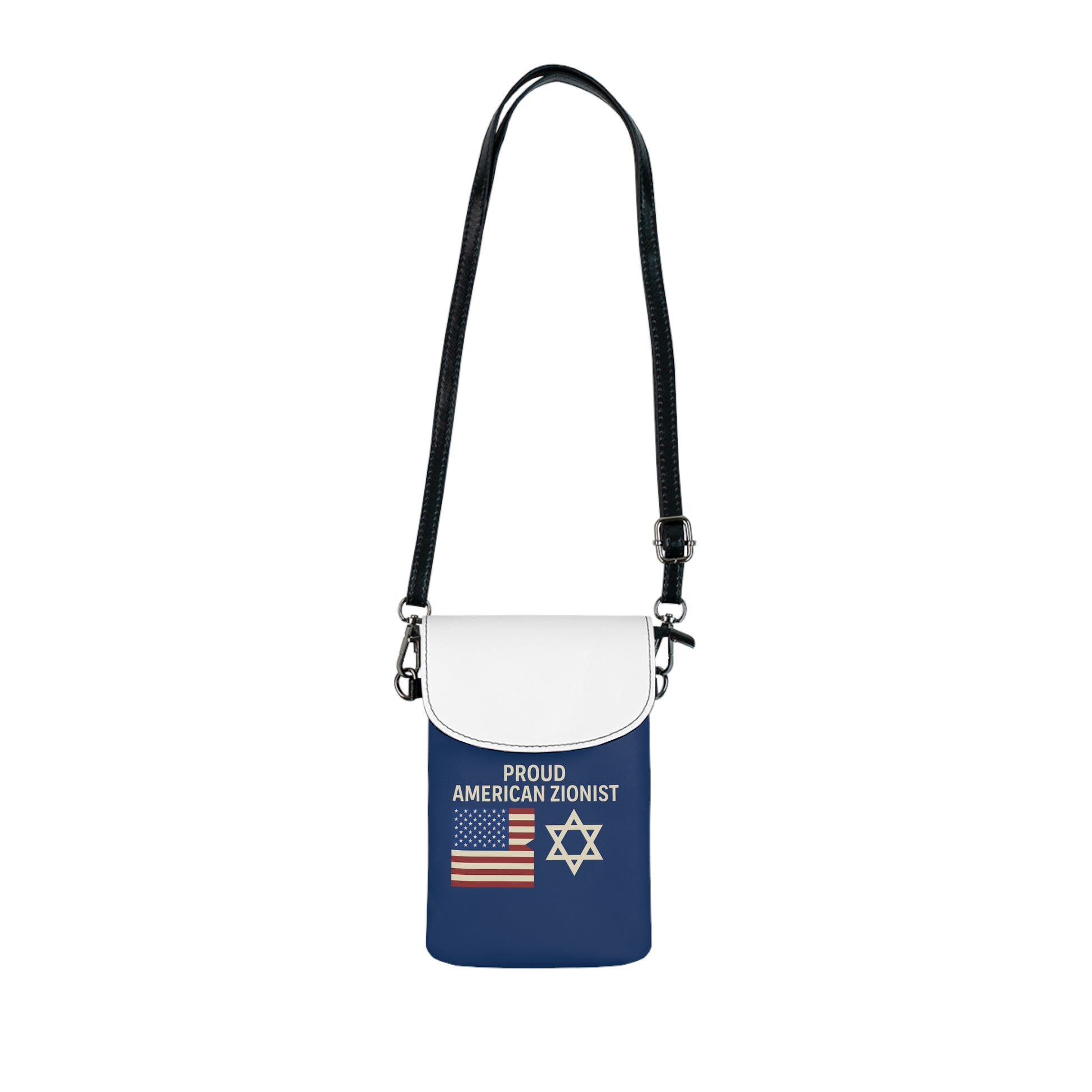 Blue Proud American Zionist Small Cell Phone Wallet - American Zionist