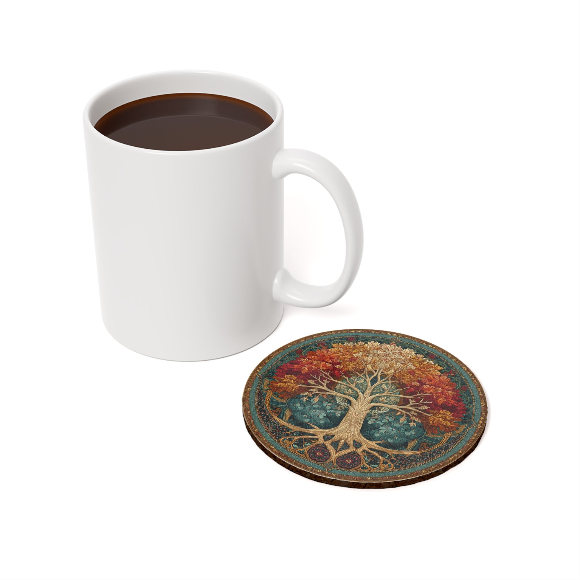 Autumn Radiance Cork Back Coaster - American Zionist