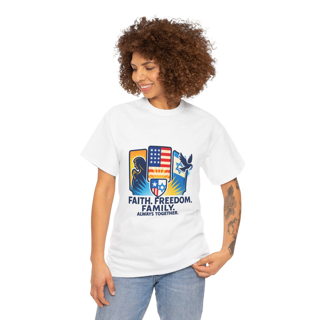 Shield Of Togetherness Unisex Heavy Cotton Tee - American Zionist