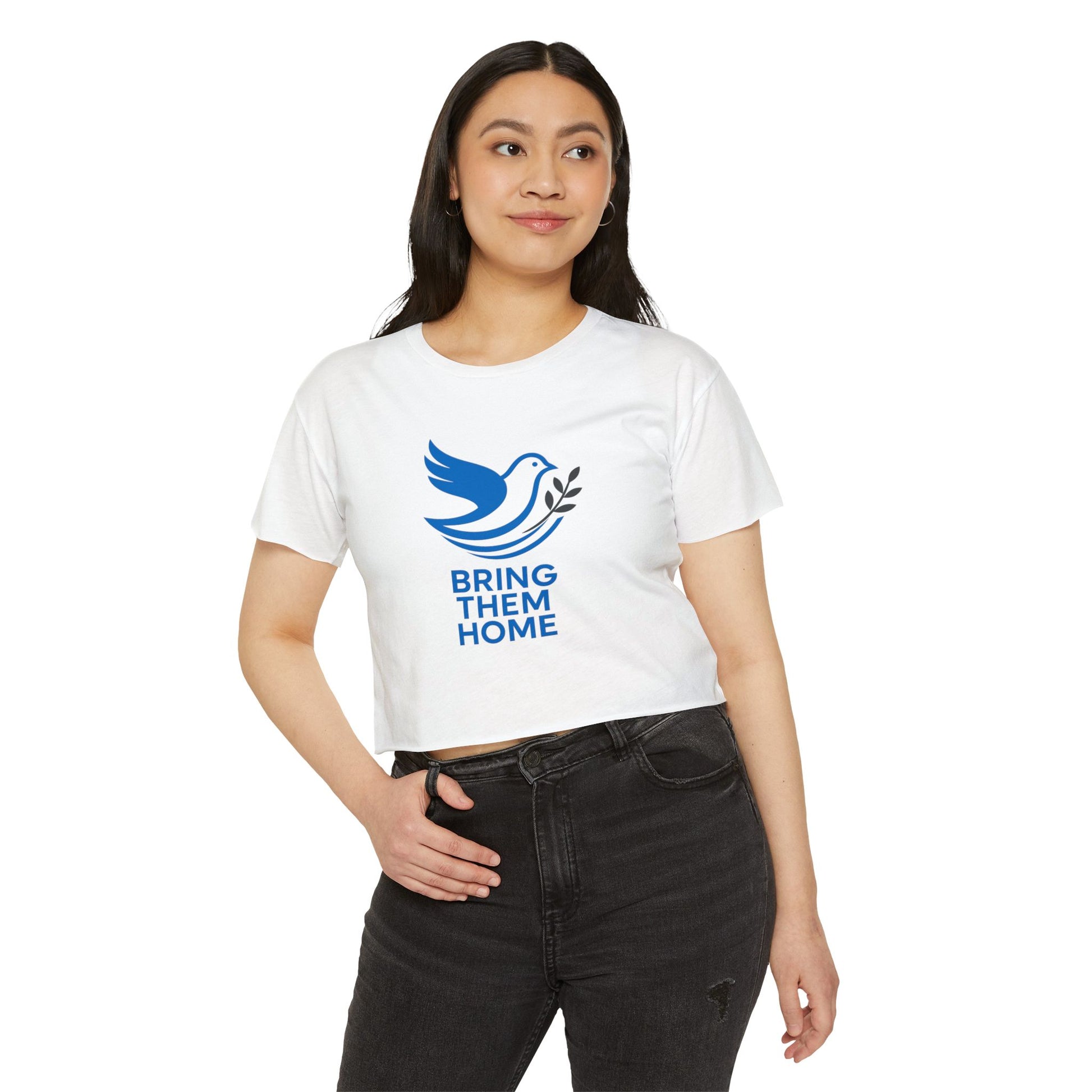 Dove Bring Them Home Women's Festival Crop Top - American Zionist
