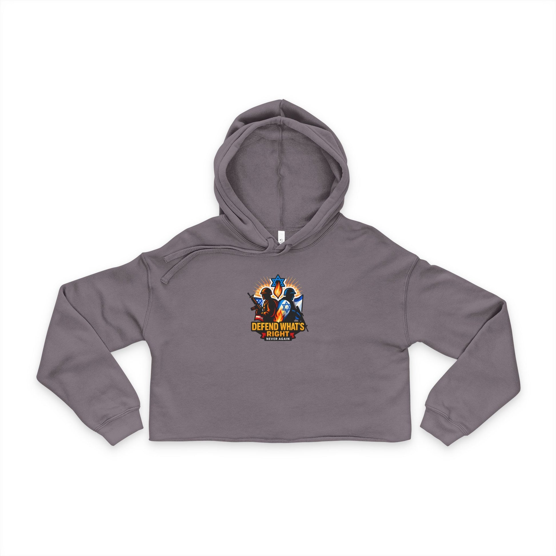Defend Whats Right Women's Cropped Hoodie - American Zionist