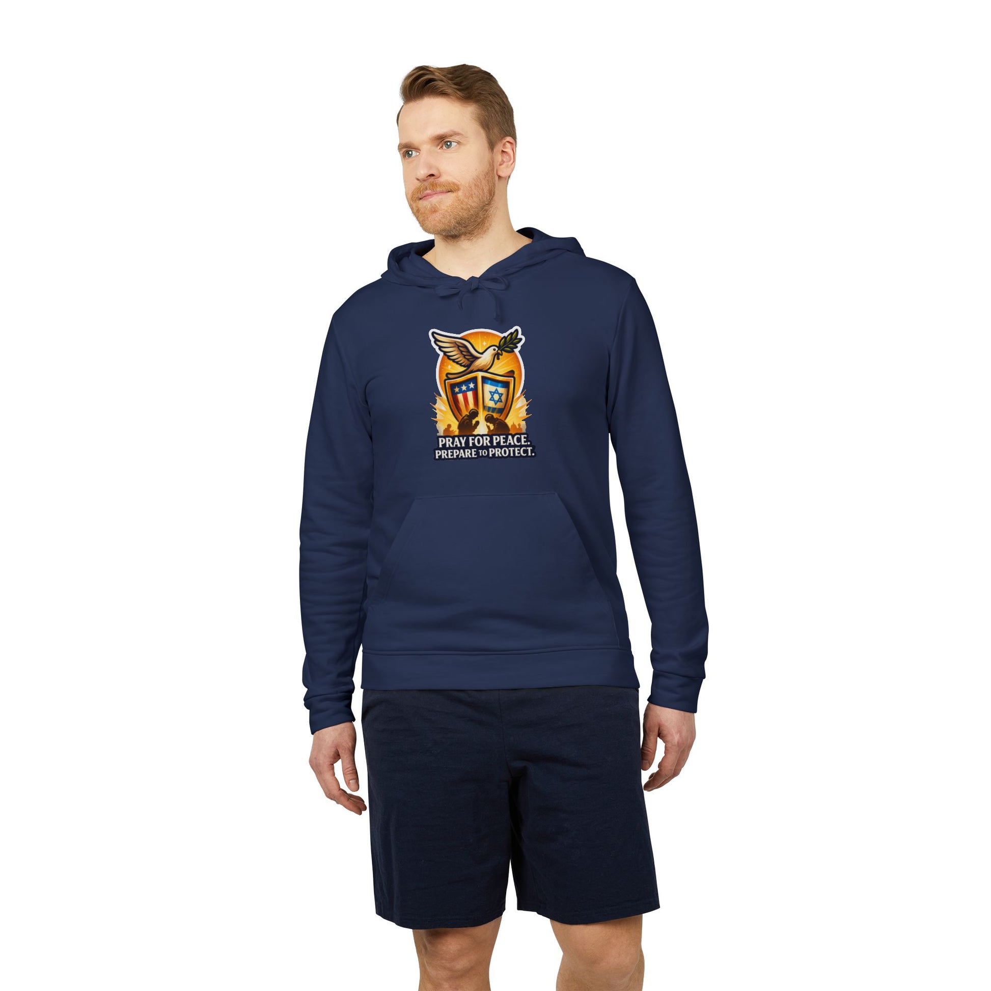 Pray For Peace adidas Unisex Fleece Hoodie - American Zionist