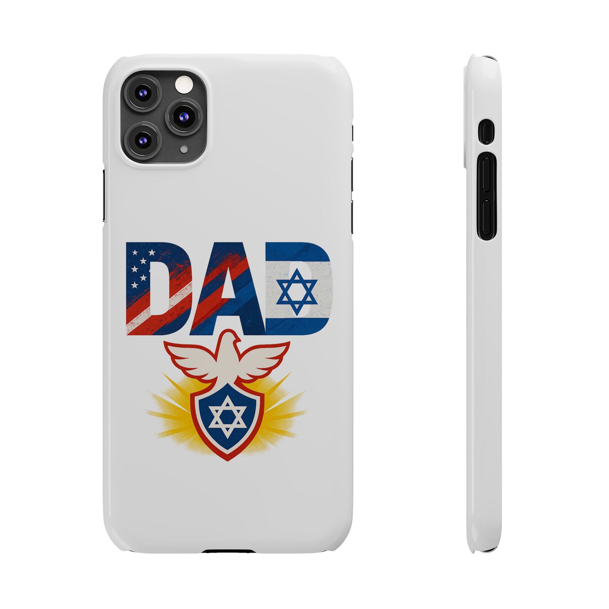 Patriotic Dad Slim Phone Cases - American Zionist
