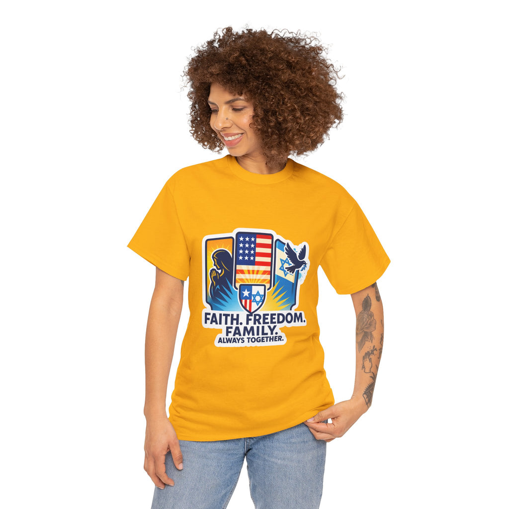 Shield Of Togetherness Unisex Heavy Cotton Tee - American Zionist