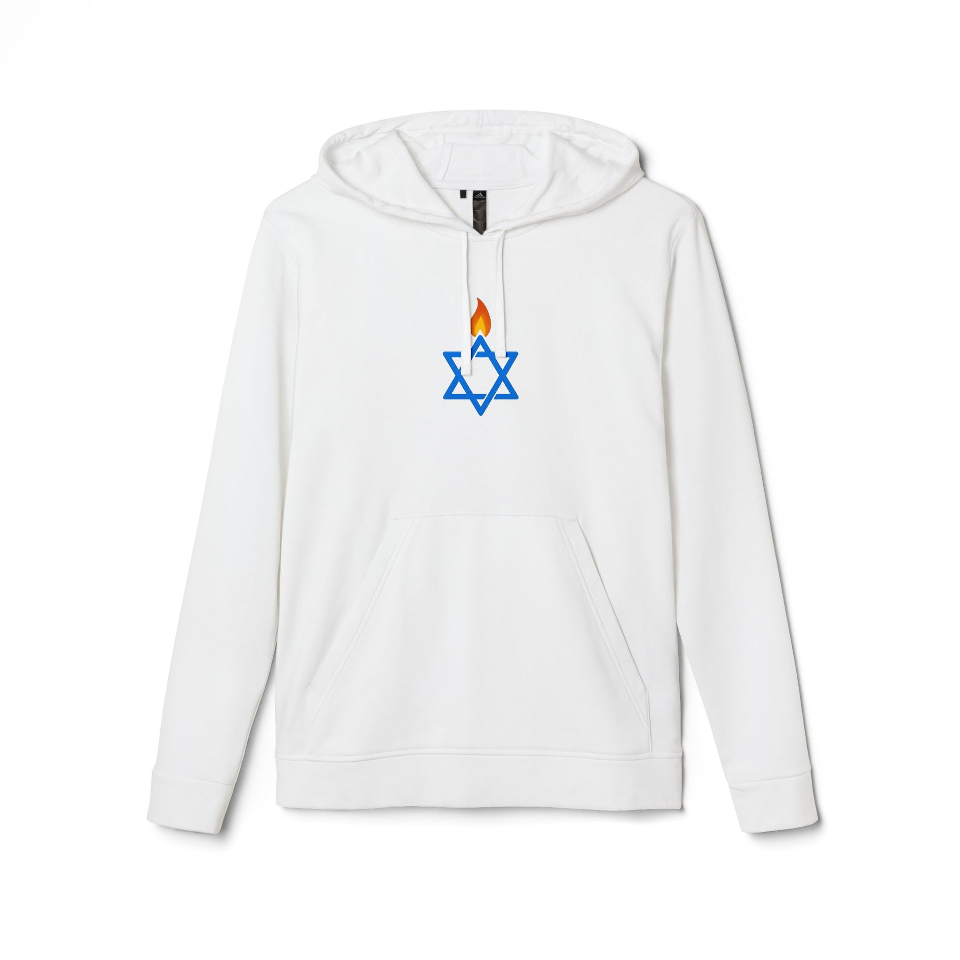 Fire Stars Of David Adidas Unisex Fleece Hoodie - American Zionist