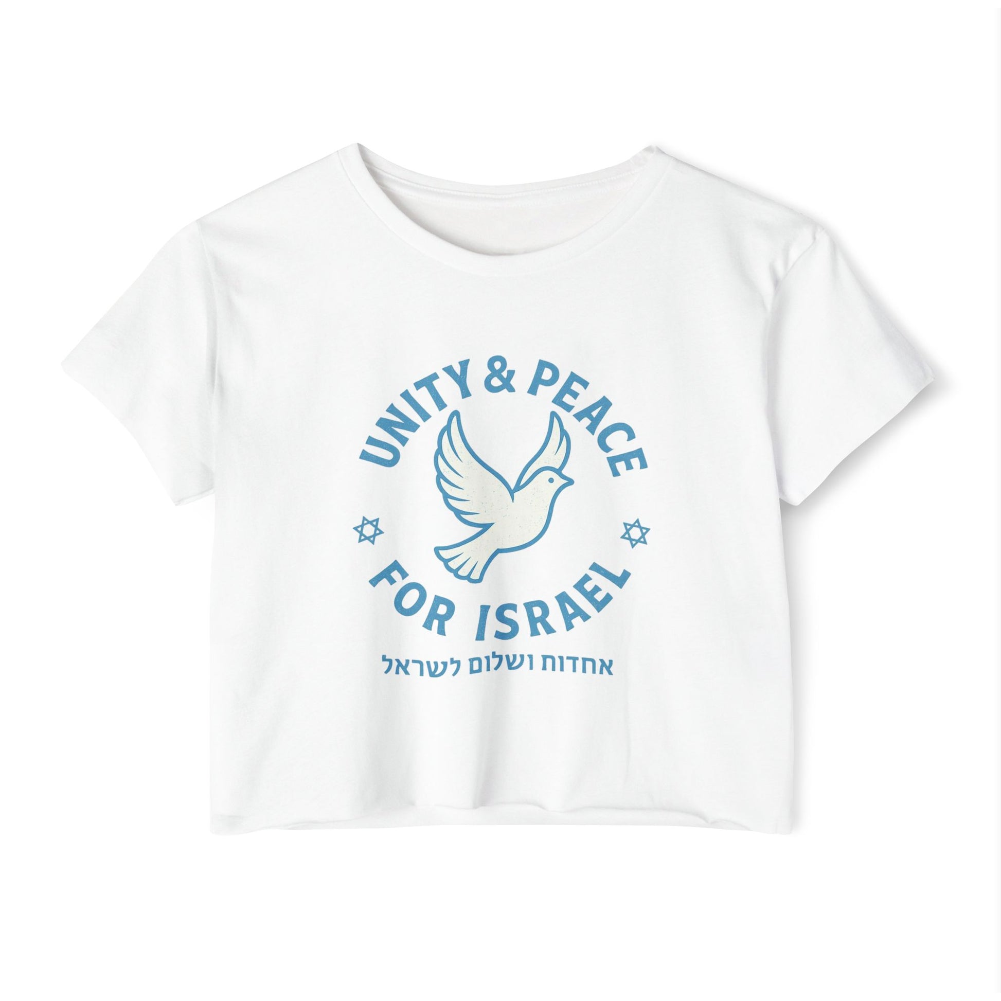 Unity Peace For Israel Women's Festival Crop Top - American Zionist