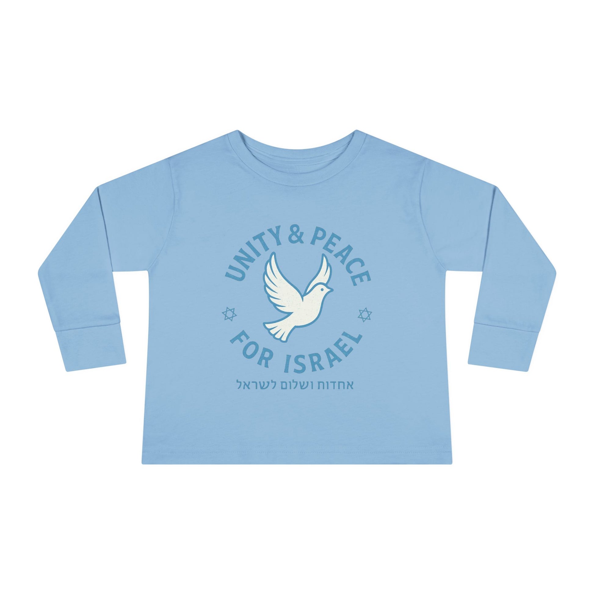Unity Peace For Israel Toddler Long Sleeve Tee - American Zionist
