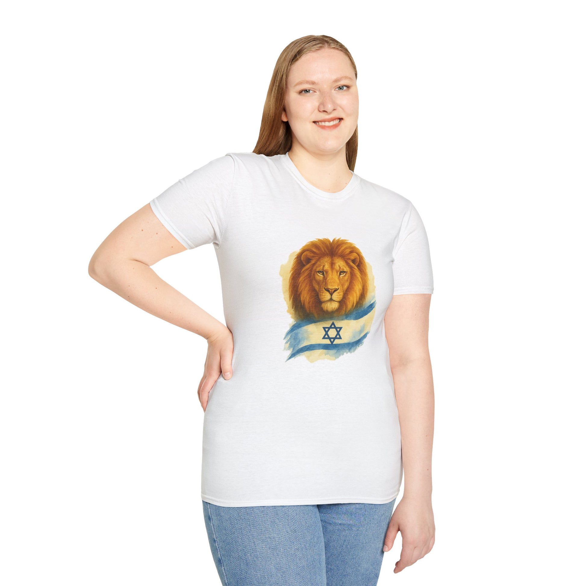Lion Of Israel Unisex Softstyle T-Shirt - American Zionist